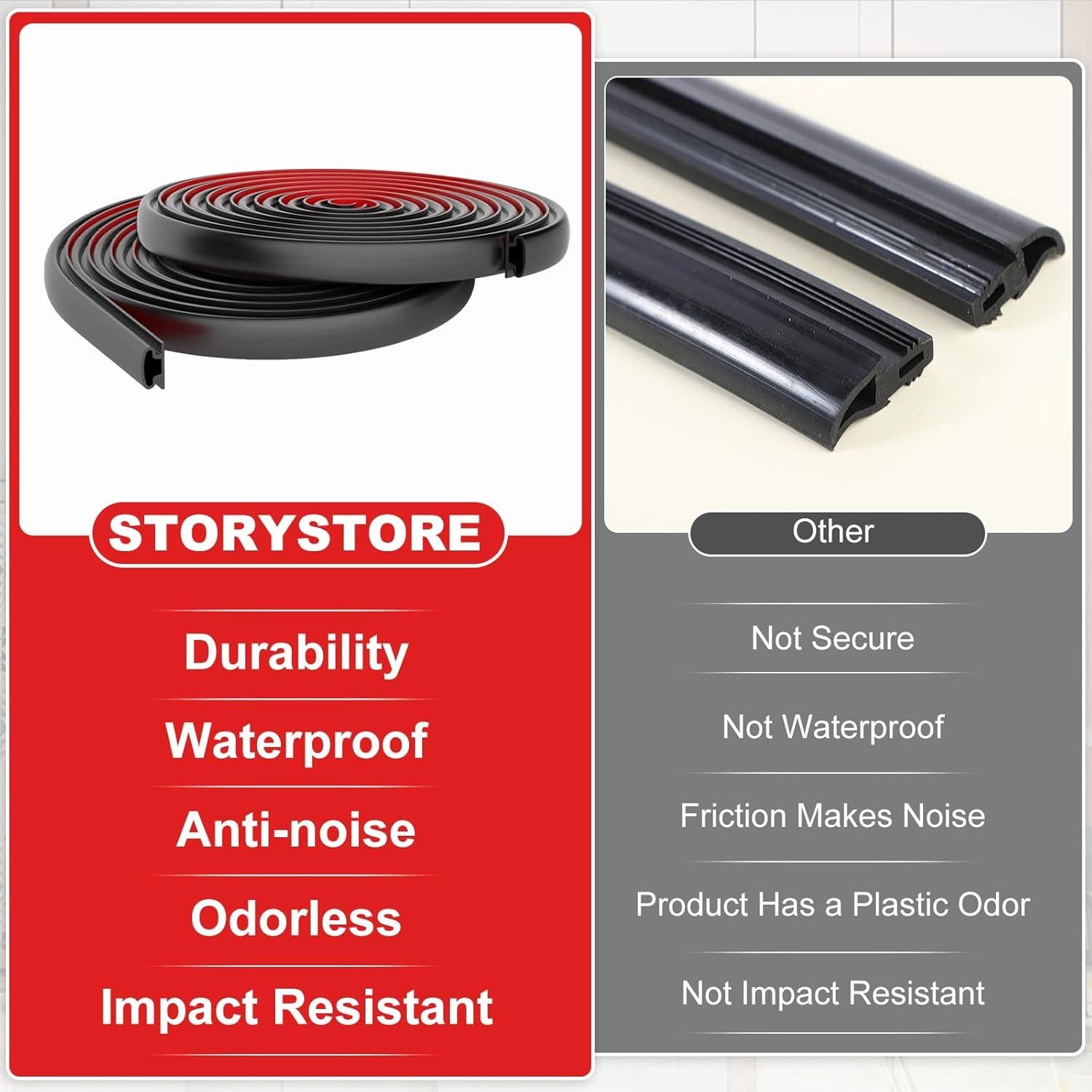 Sellos de Puerta de Goma 10 M Storystore Aislamiento Acústico