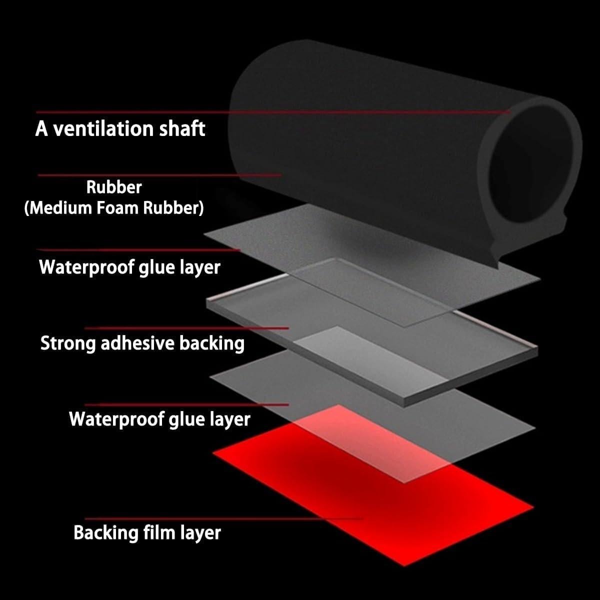 Tira de Sello de Goma Osilly 10M para Puerta de Auto