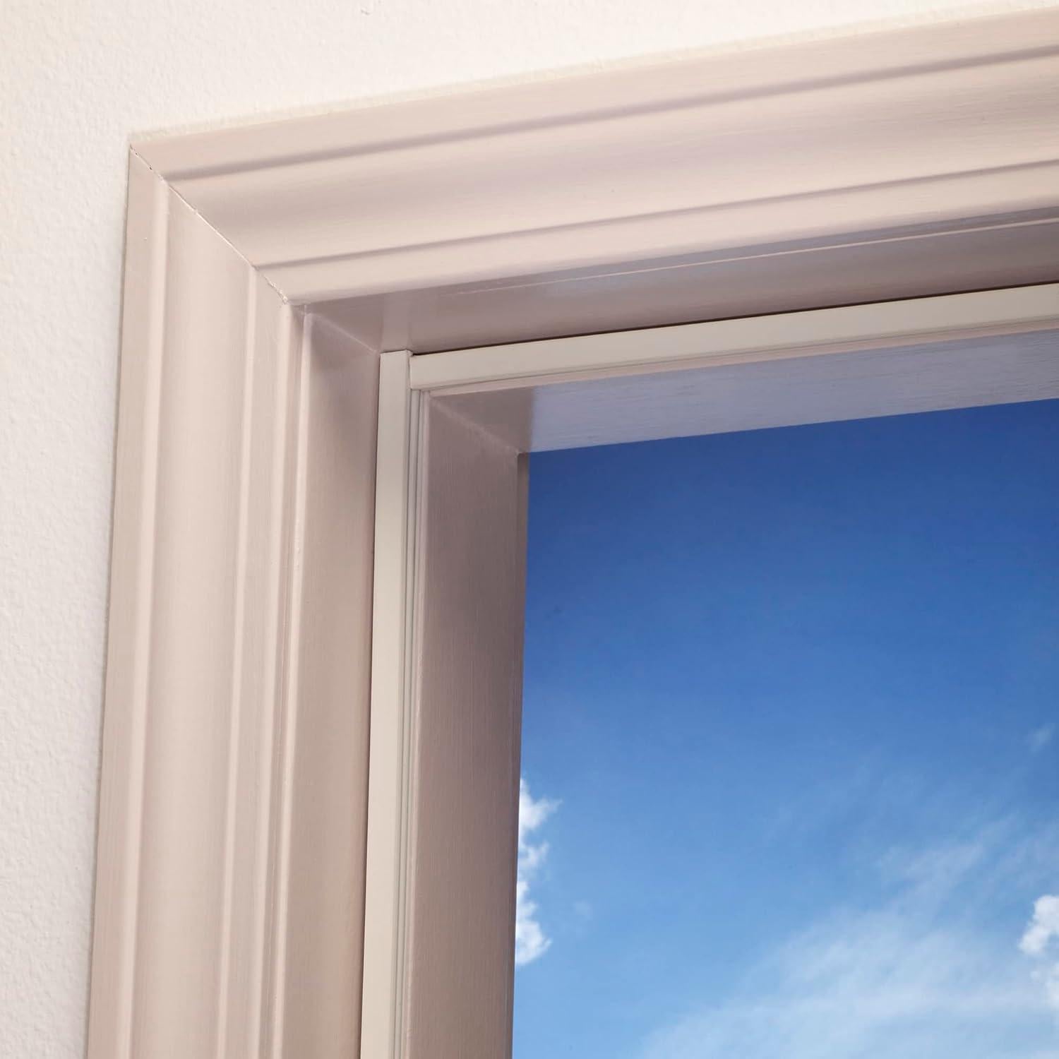 Sello de Puerta de Vinilo M-D Beige con Tira Magnética 3 Piezas