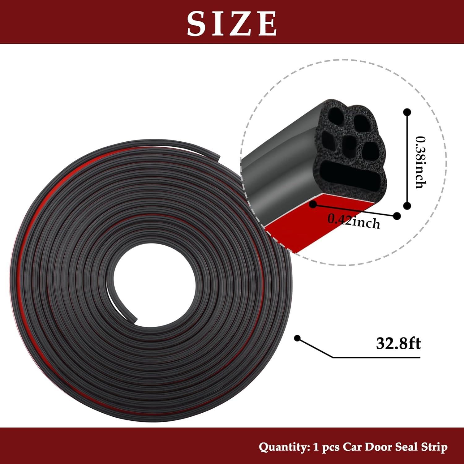 Tira de Sello para Puertas de Automóvil CXCCOI 10m Aislamiento Acústico
