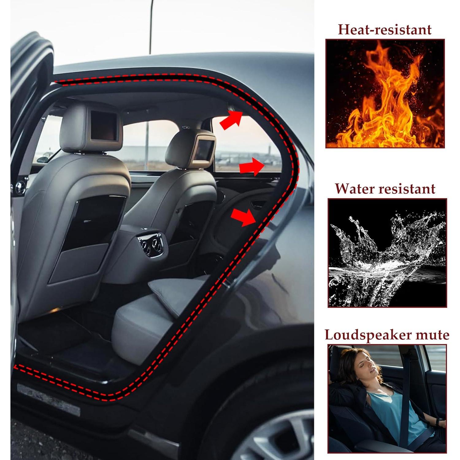 Tira de Sello para Puertas de Automóvil CXCCOI 10m Aislamiento Acústico