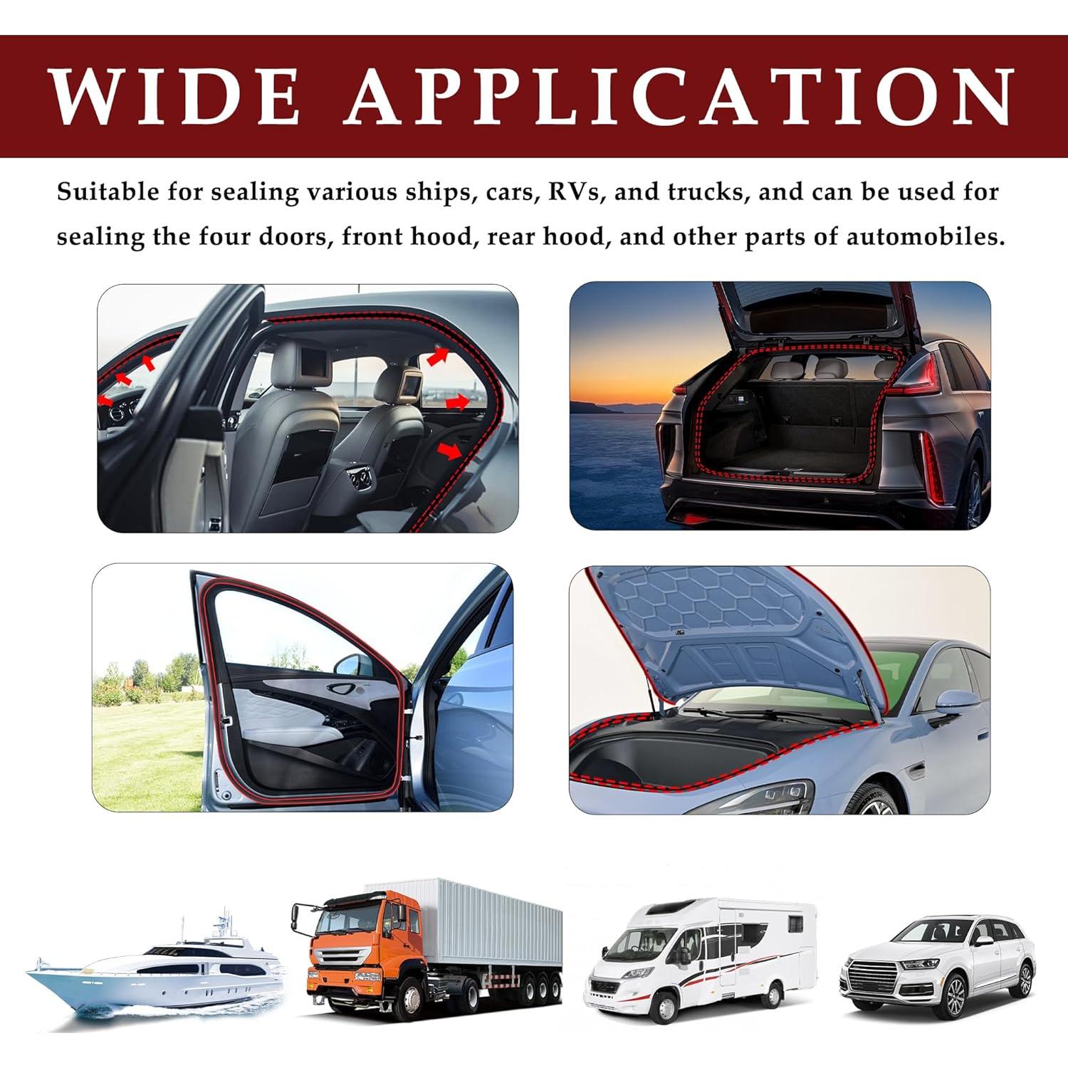 Tira de Sello para Puertas de Automóvil CXCCOI 10m Aislamiento Acústico