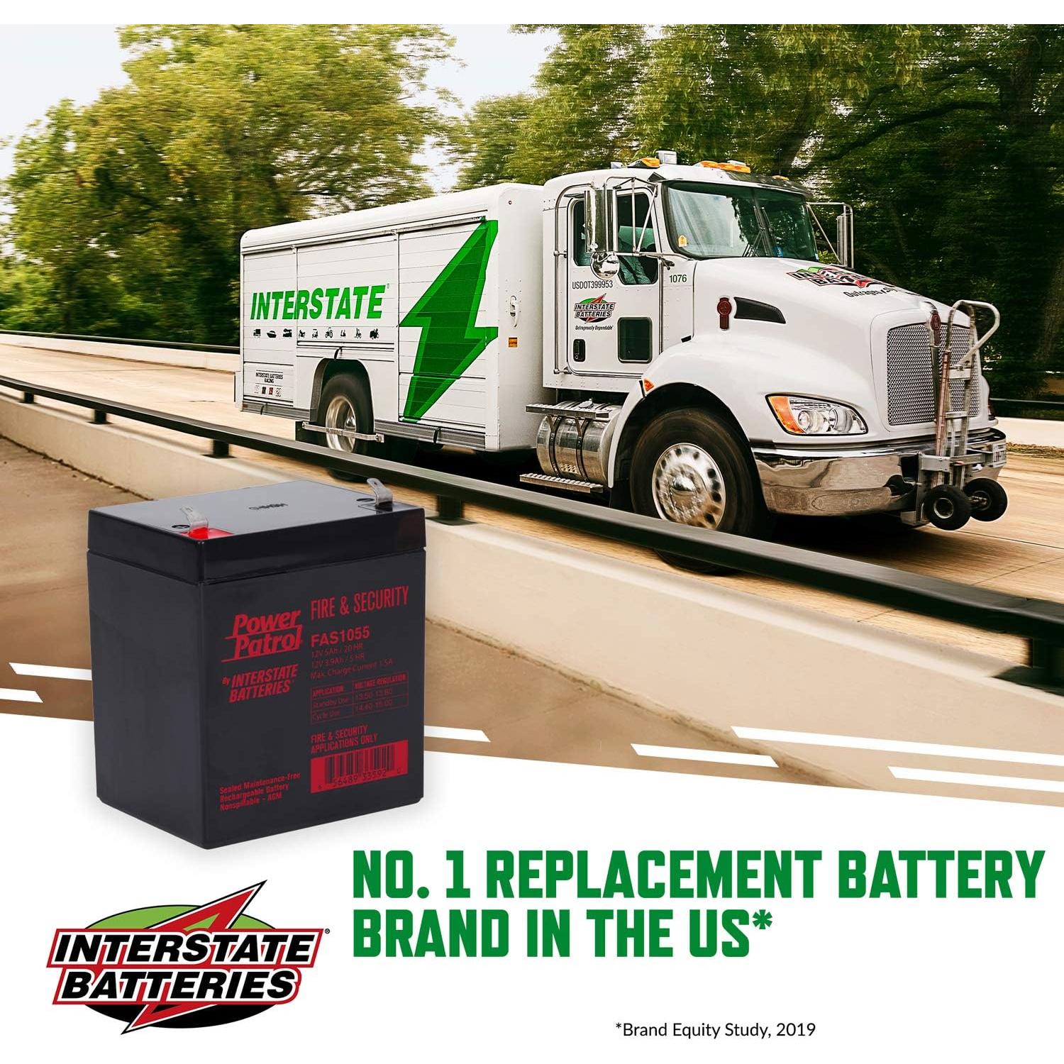 Batería 12V 5Ah Interstate para Alarmas y Seguridad FAS1055