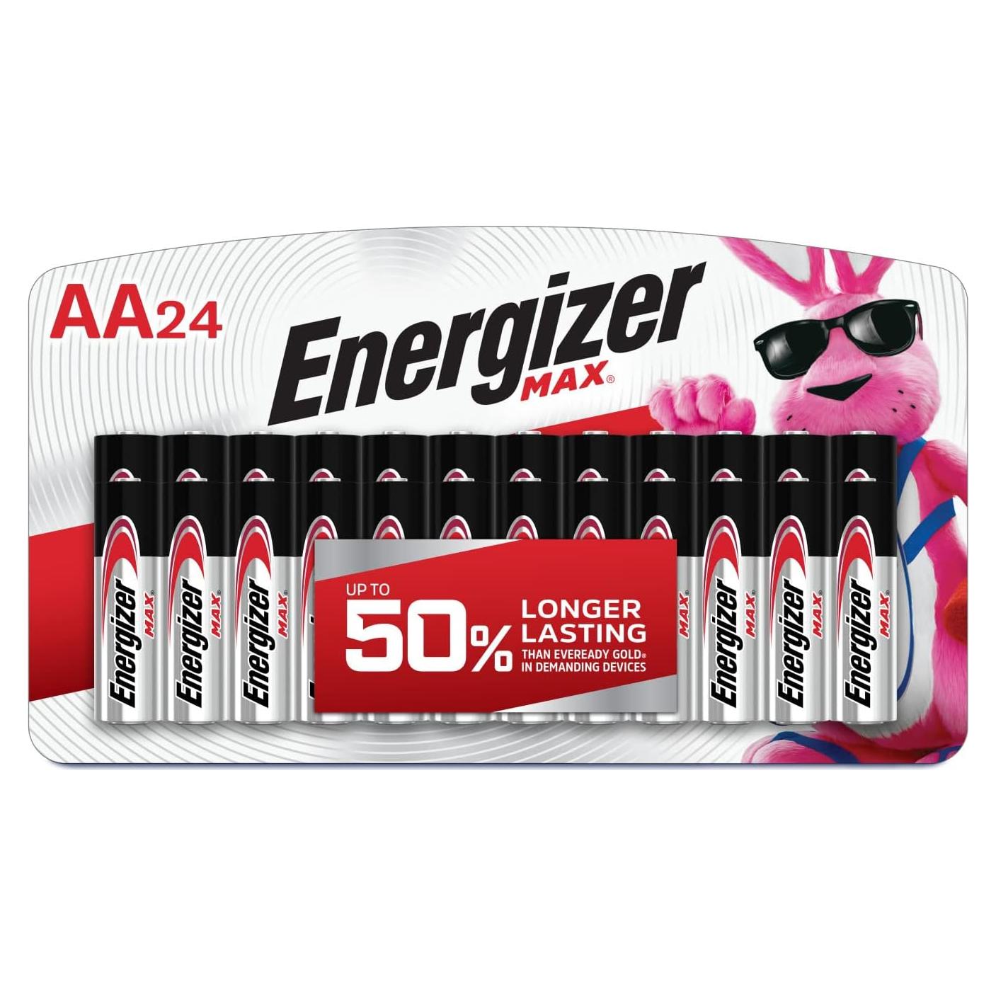 Baterías AA Alcalinas Energizer MAX - Paquete de 24 Unidades
