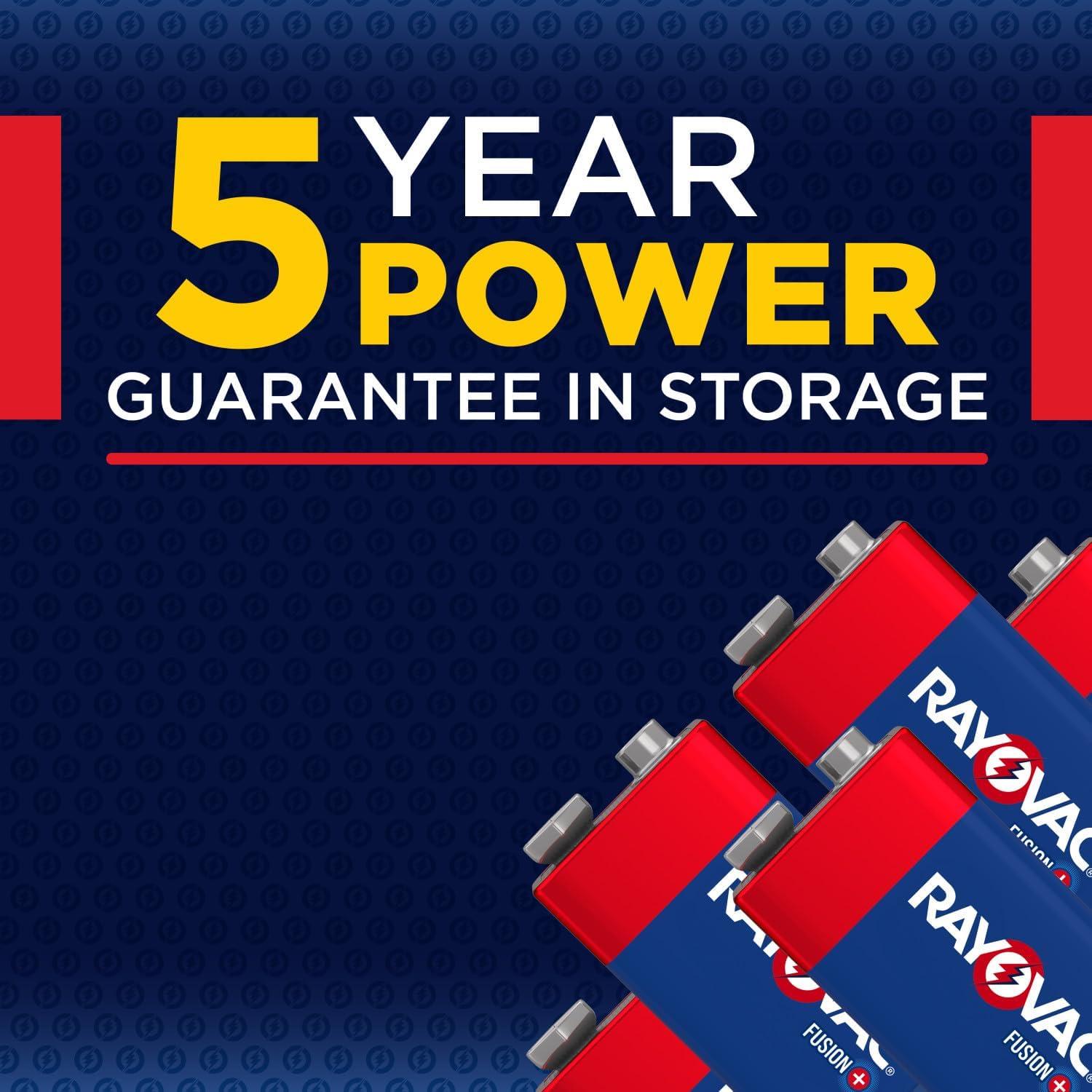 Baterías Alcalinas Rayovac Fusion 9V - Paquete de 2