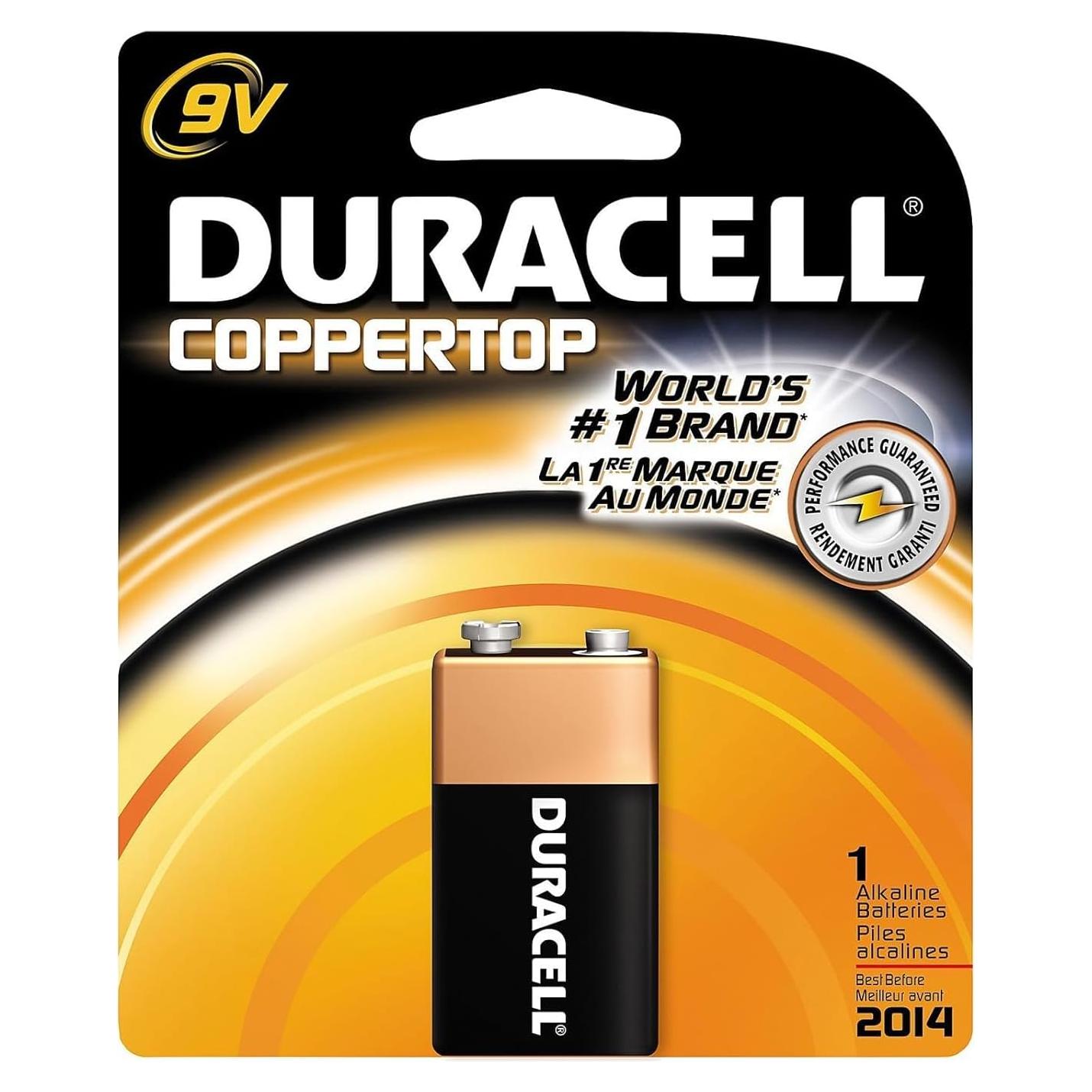 Batería Alcalina Duracell 9V CopperTop - 1 Unidad