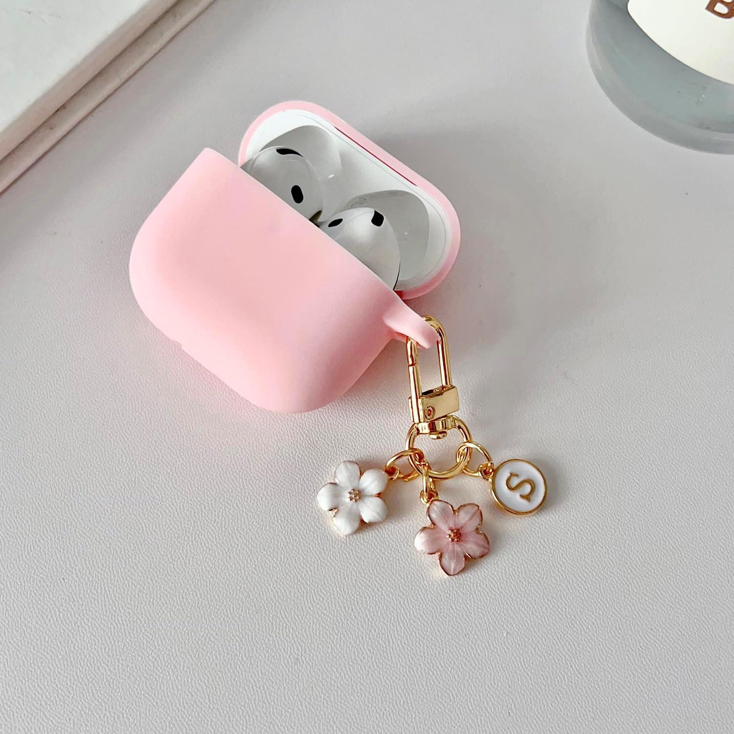 Funda de Silicona Rosa para Airpods 4 Olytop con Llavero