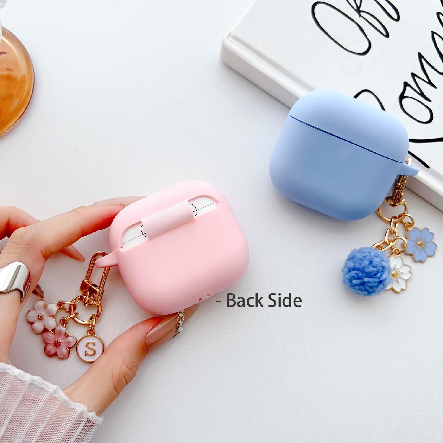 Funda de Silicona Rosa para Airpods 4 Olytop con Llavero