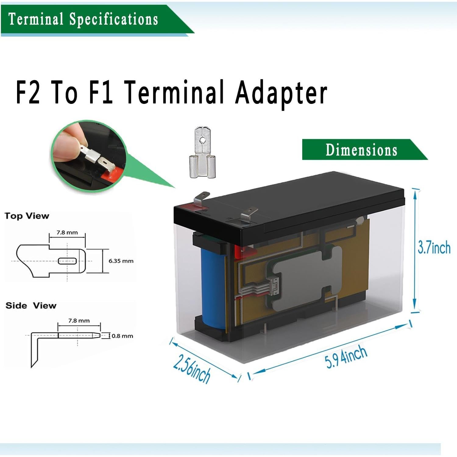 Batería de Litio 12V 7Ah HWE - 4000 Ciclos, BMS 15A