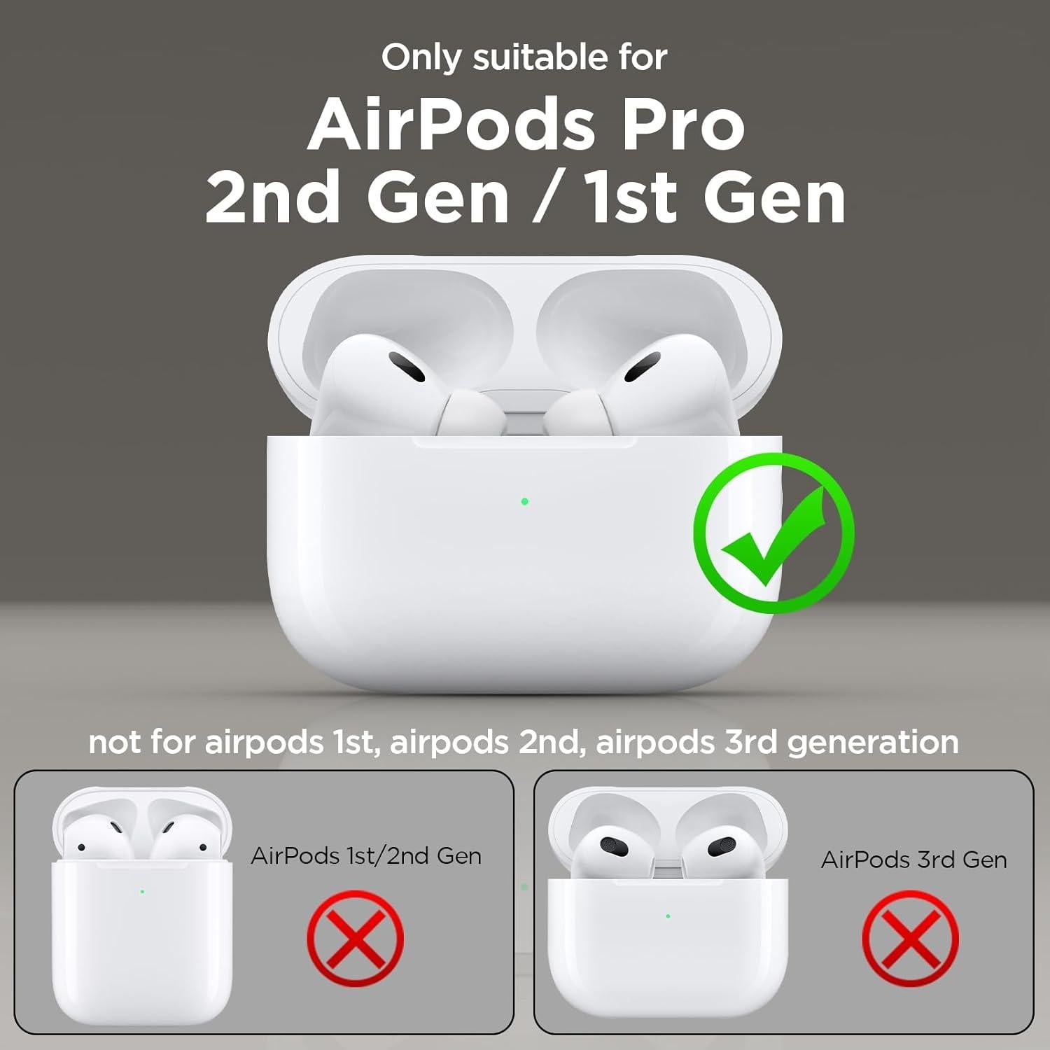 Funda de Silicona BRG para AirPods Pro 1ª/2ª Gen - Azul Claro