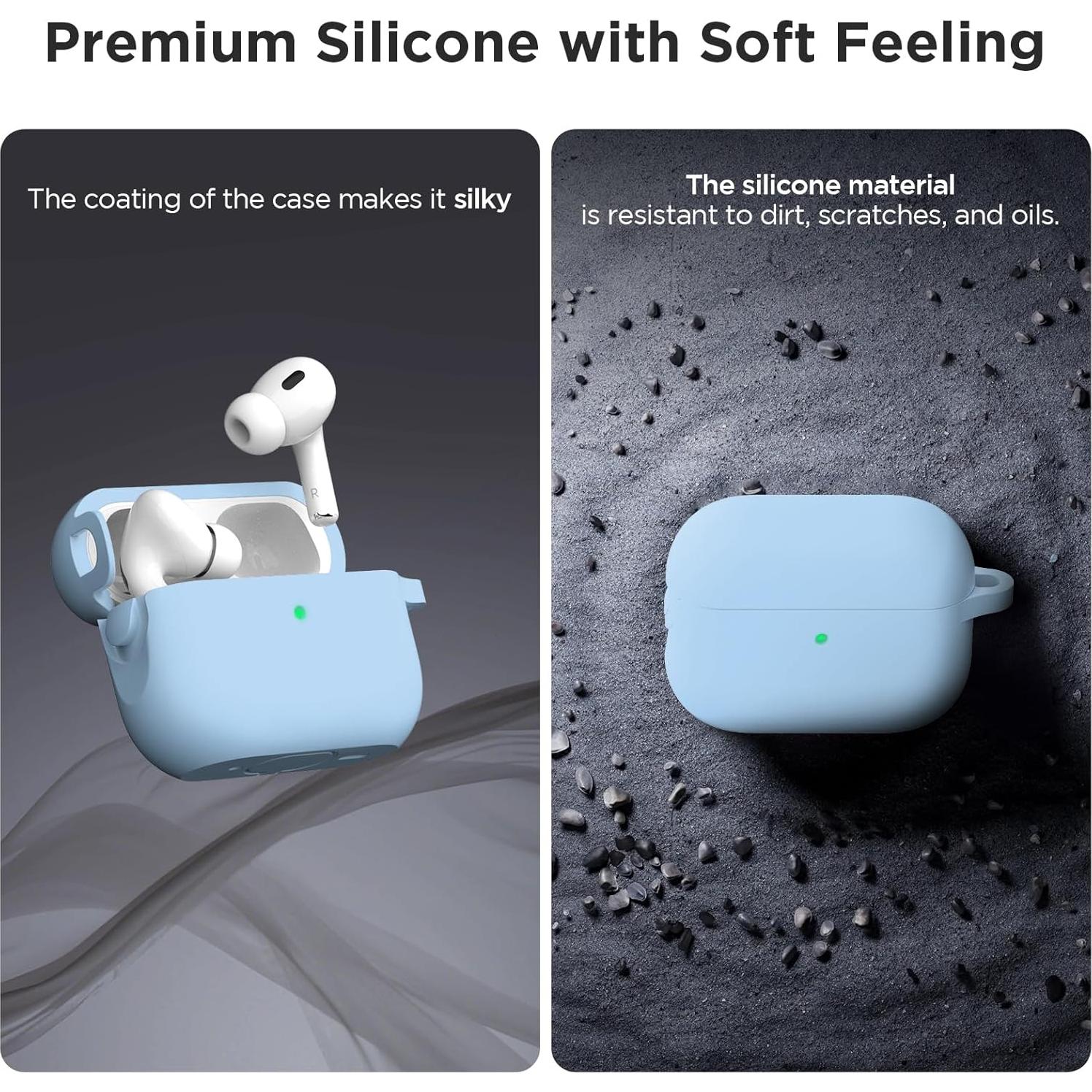 Funda de Silicona BRG para AirPods Pro 1ª/2ª Gen - Azul Claro