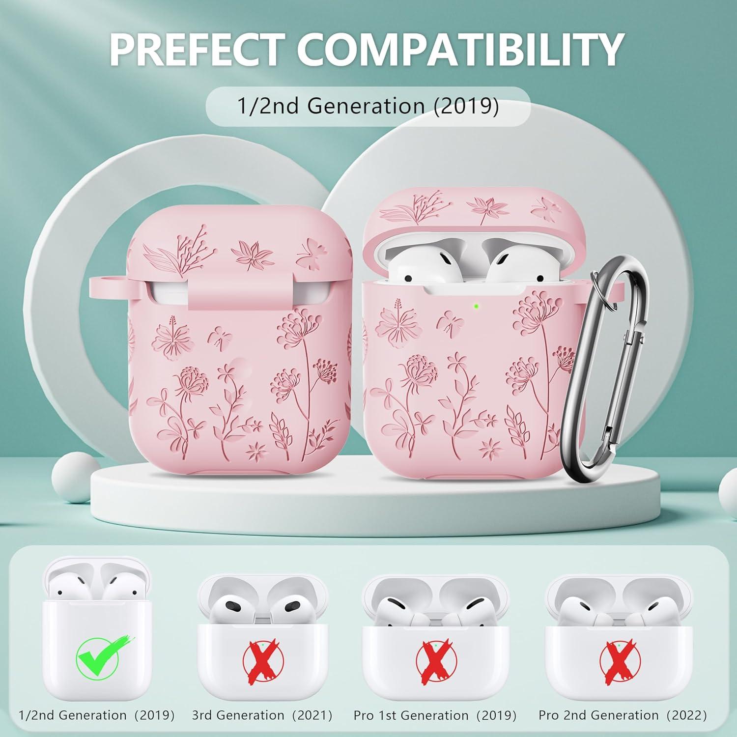 Funda de Silicona para AirPods 1ra/2da Gen - DXITROMI Rosa