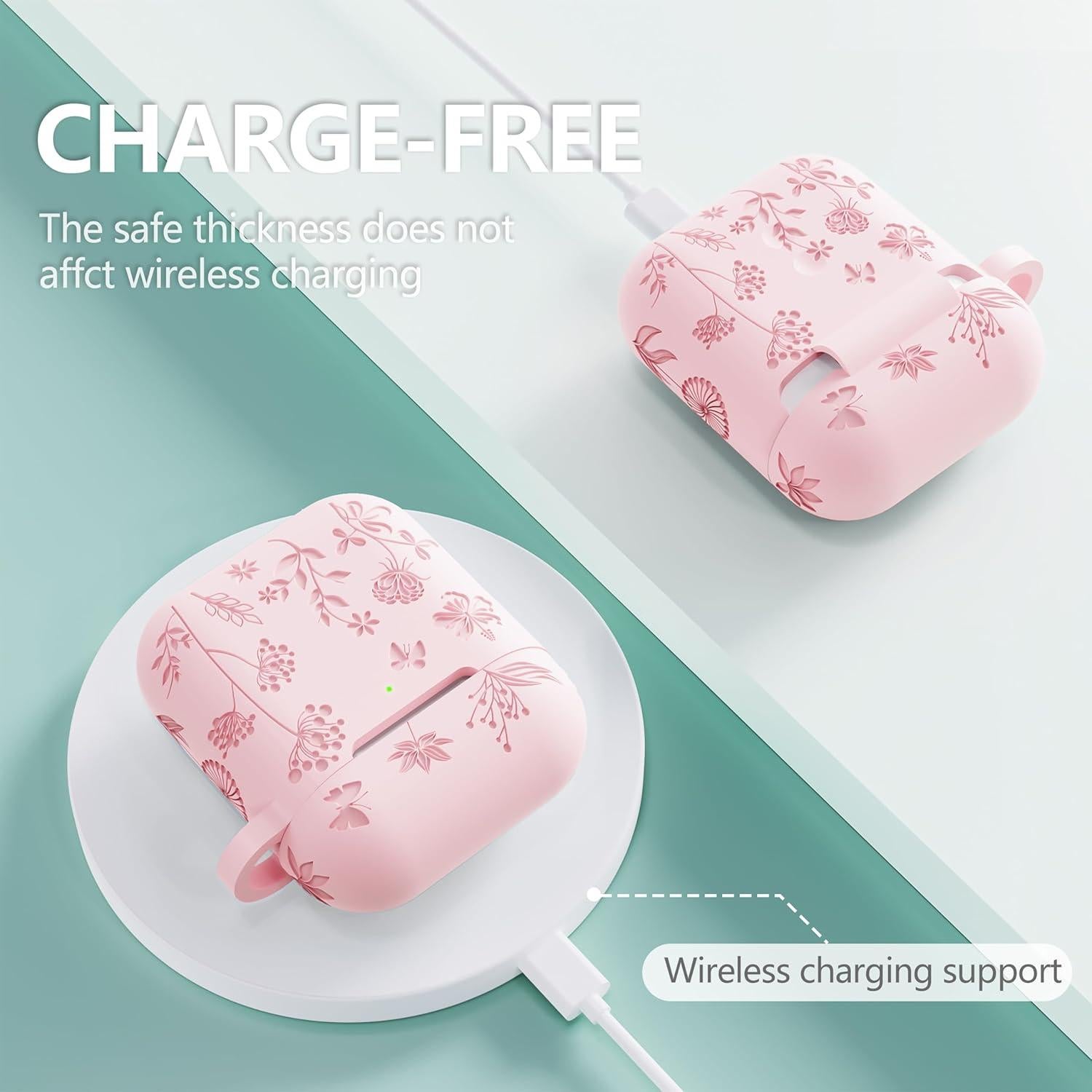 Funda de Silicona para AirPods 1ra/2da Gen - DXITROMI Rosa