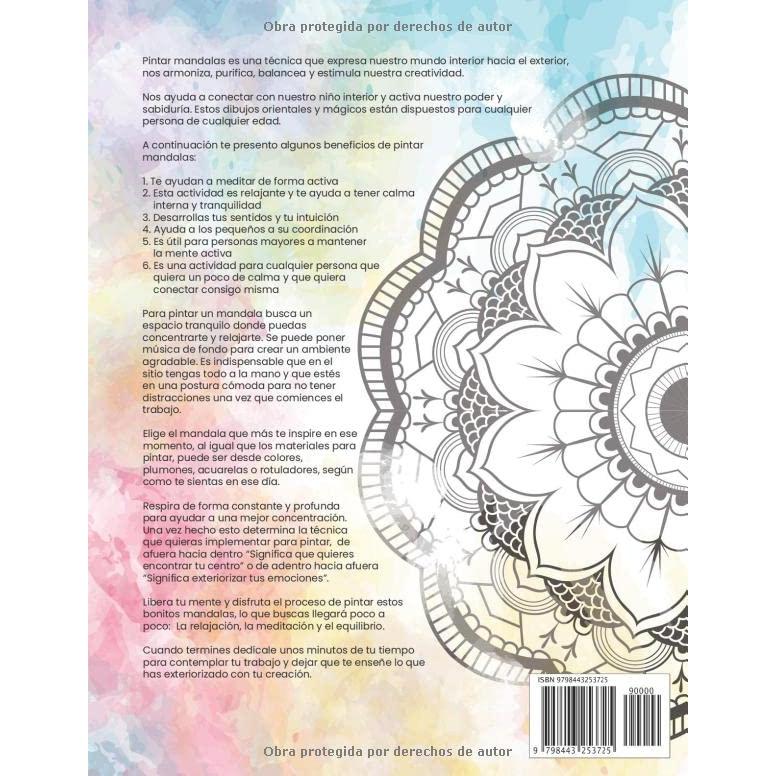 Mandalas para sanar: Libro para colorear y relajarse para cualquier edad, con frases o mantras (Spanish Edition)
