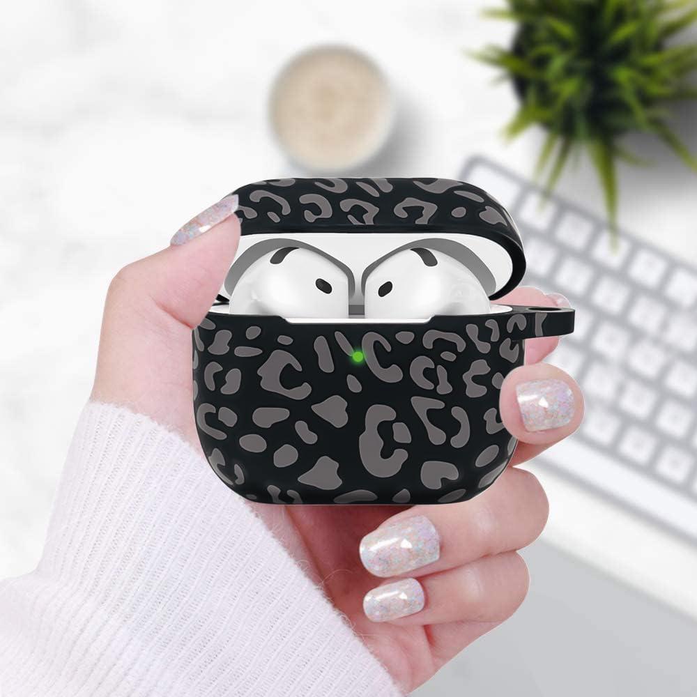 Funda de Silicona Gawnock para AirPods 4ta Gen Leopardo Gris