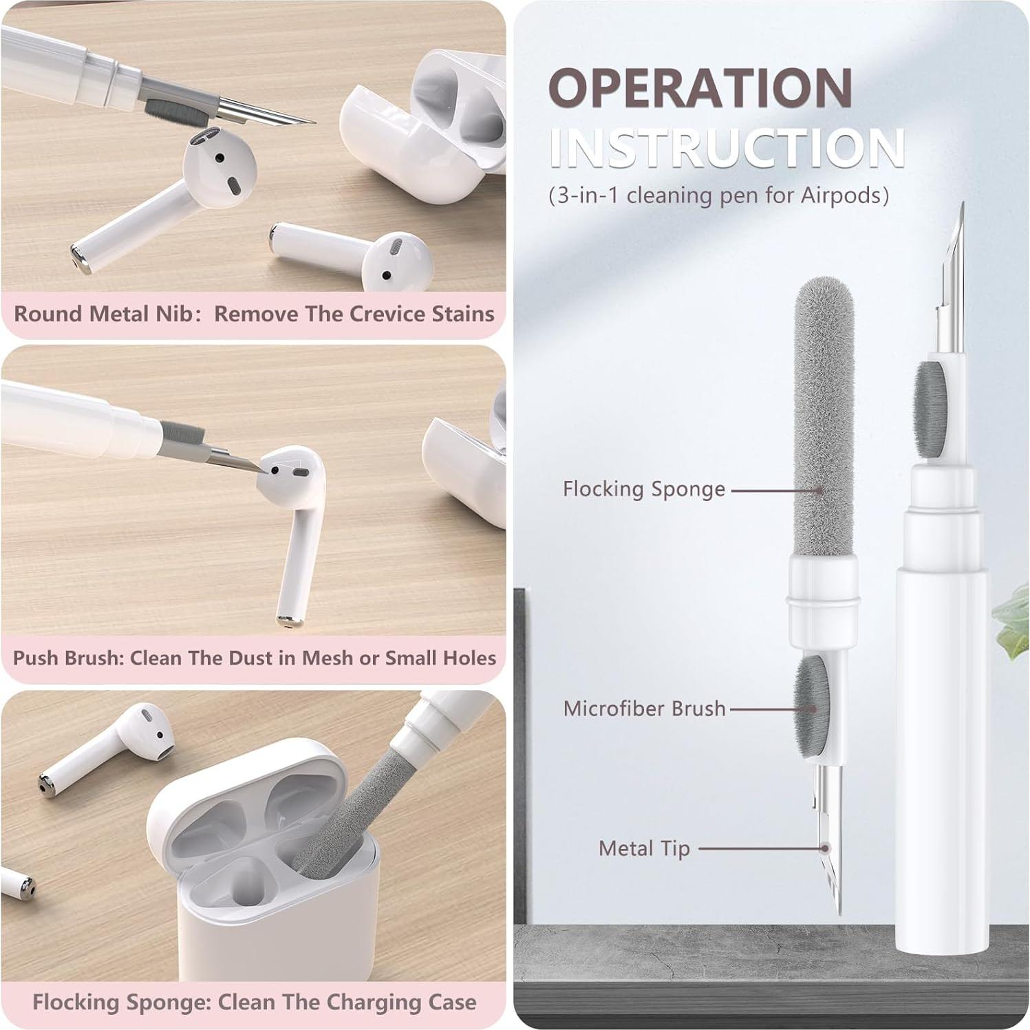 Funda de Silicona Rosa para AirPods 2ª/1ª Gen con Flores