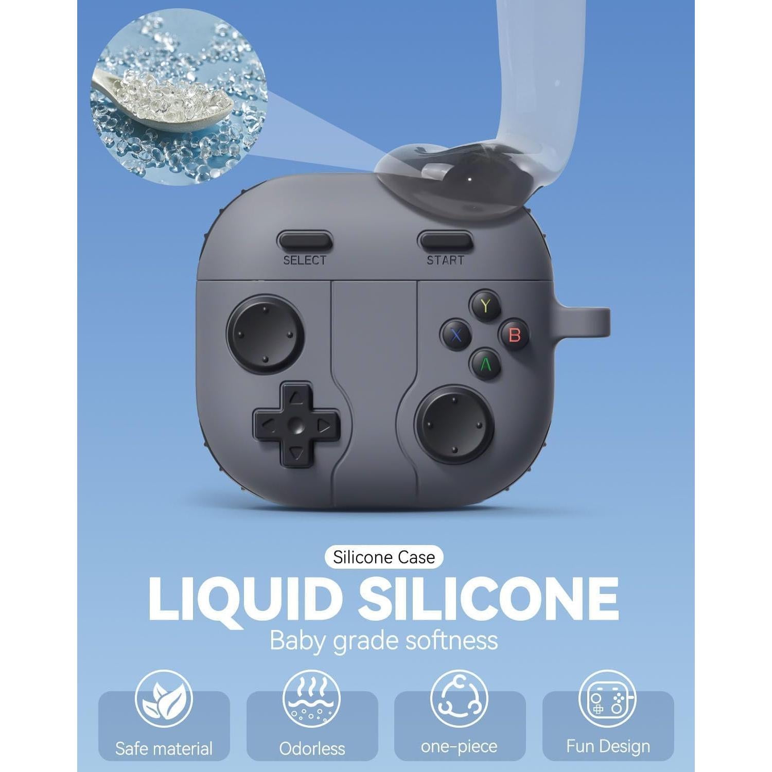 Funda Protectora de Silicona para AirPods 4 Wowwat - Gris Oscuro