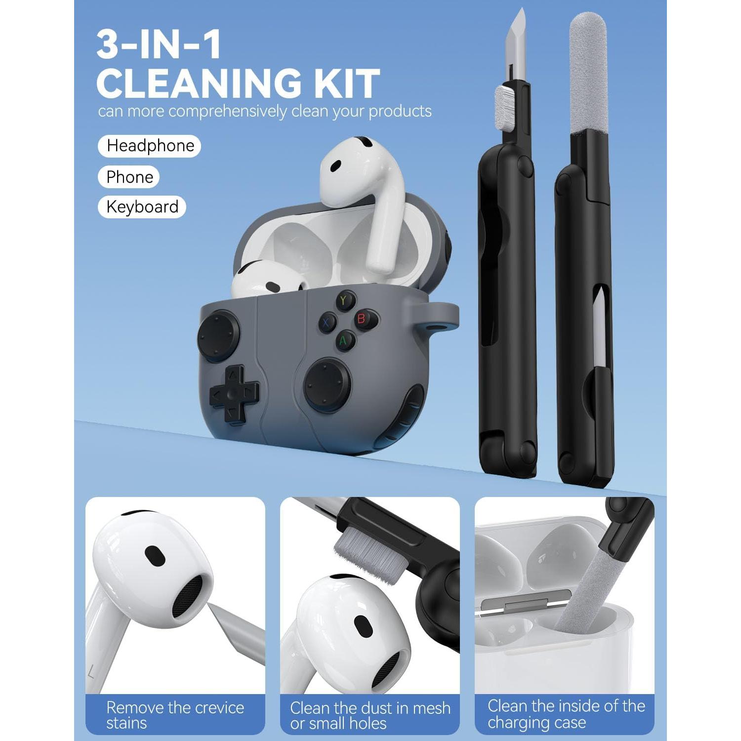 Funda Protectora de Silicona para AirPods 4 Wowwat - Gris Oscuro