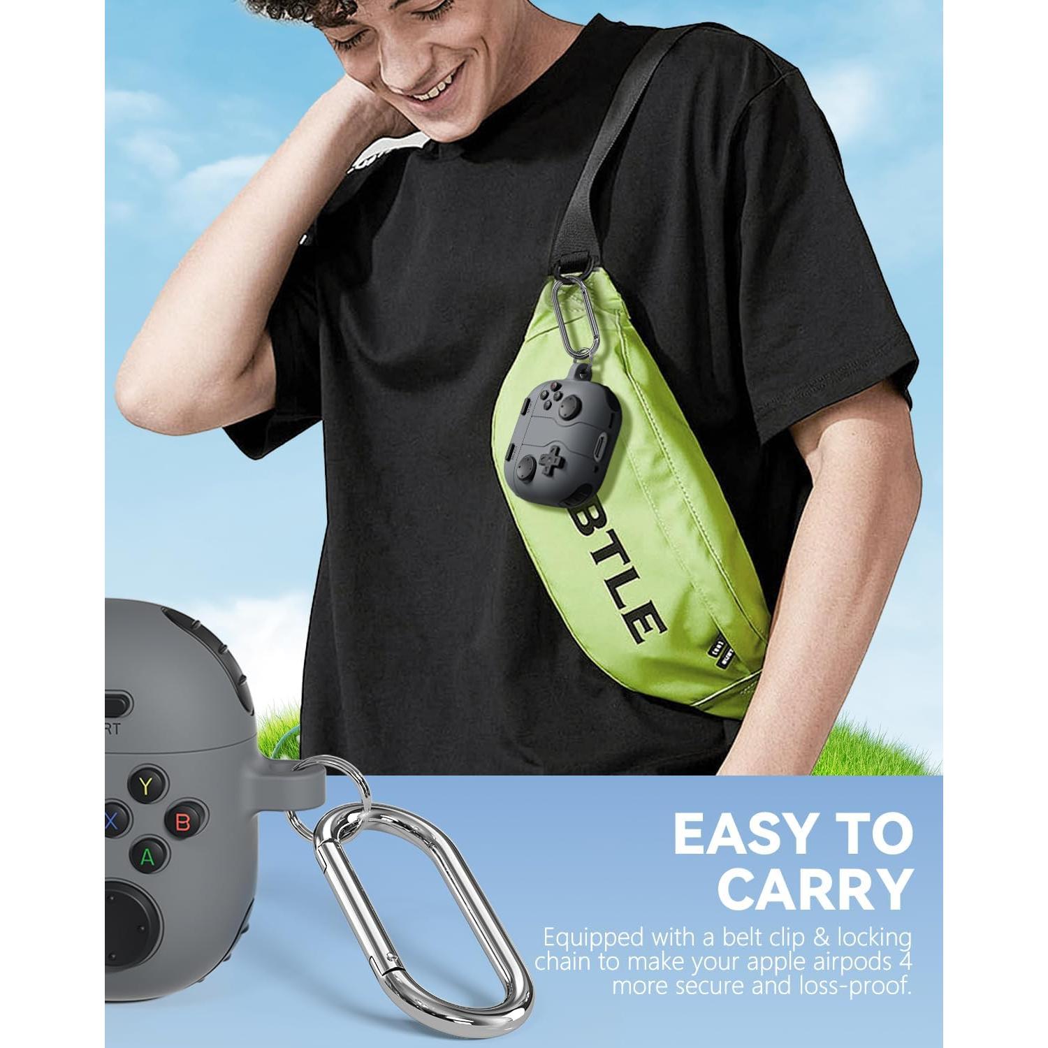 Funda Protectora de Silicona para AirPods 4 Wowwat - Gris Oscuro