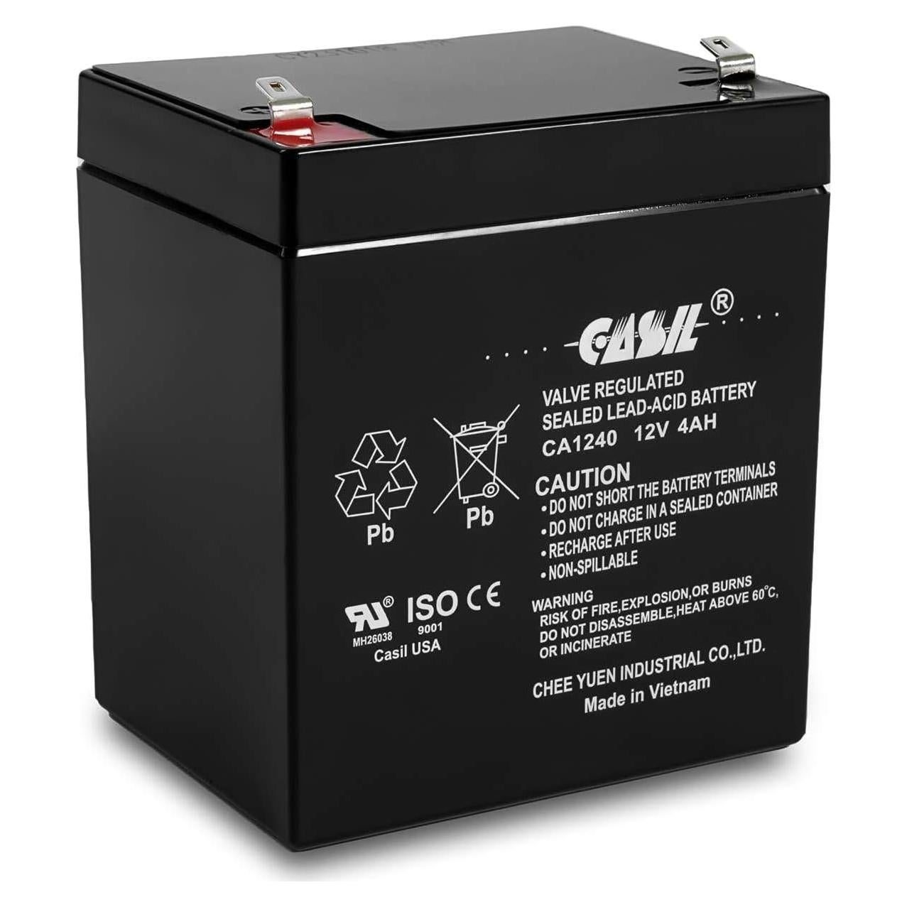 Batería Recargable Casil CA-1240 12V 4.5Ah para Alarmas