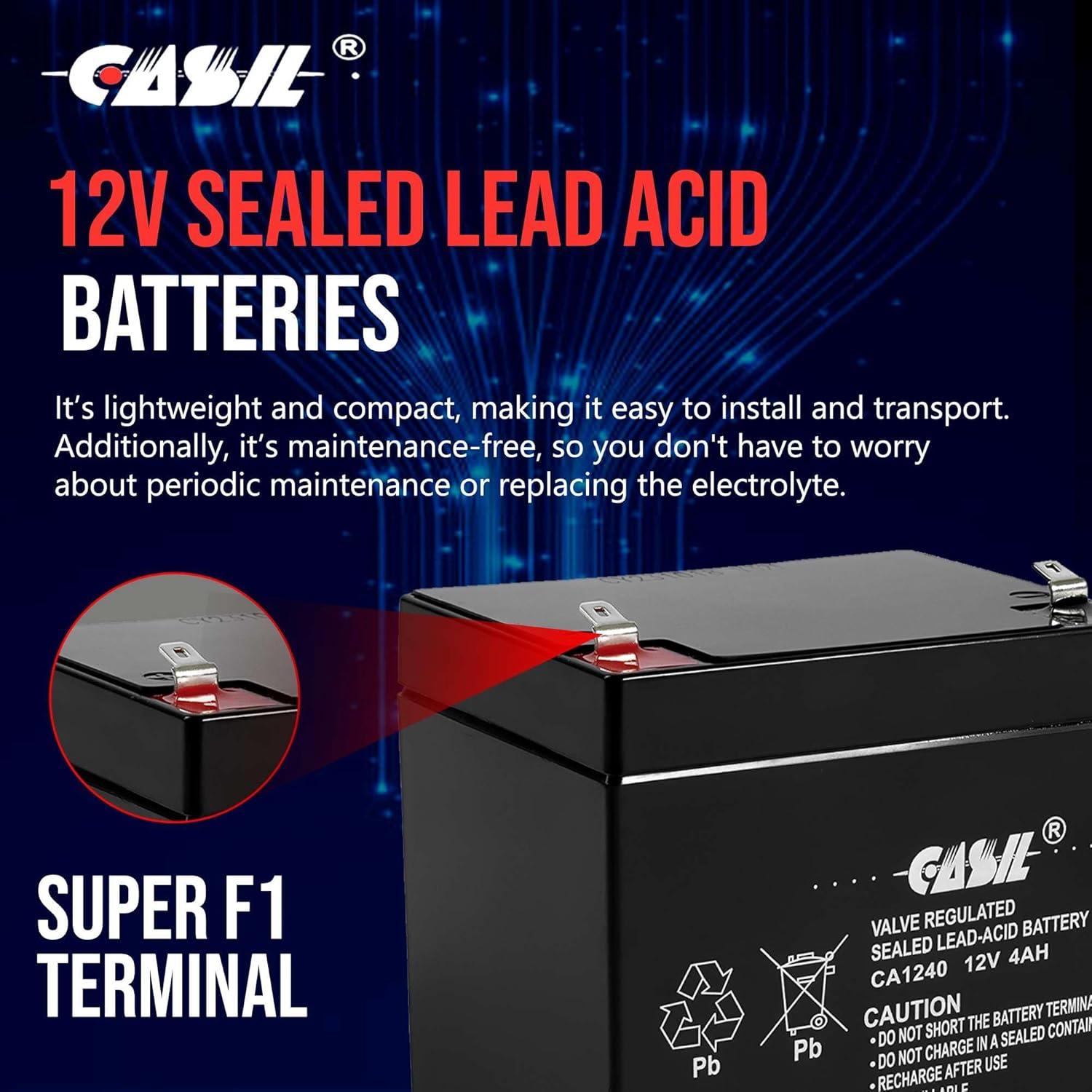 Batería Recargable Casil CA-1240 12V 4.5Ah para Alarmas