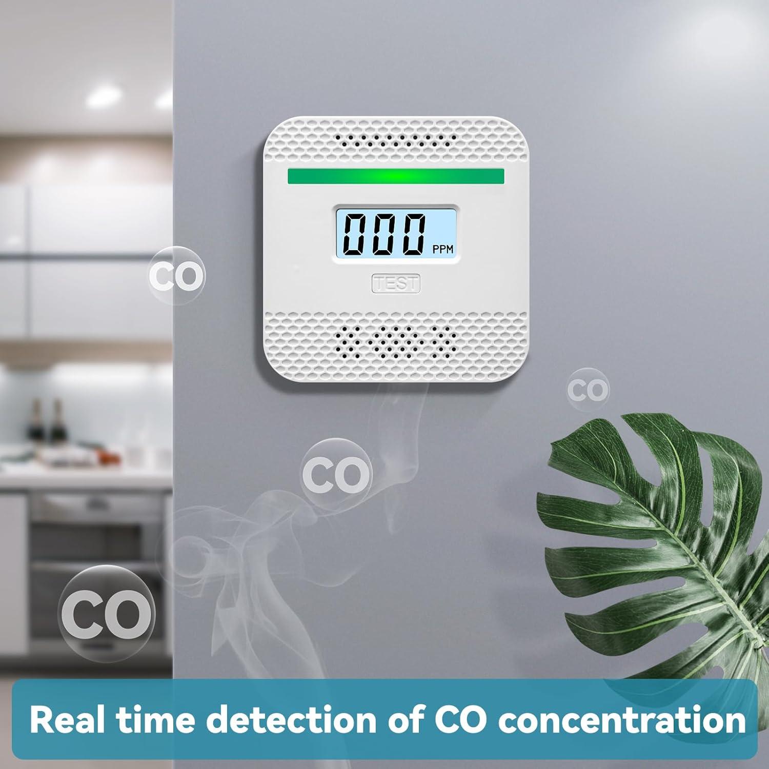 Detector de Monóxido de Carbono HuiDeonne XY-C610 con Pantalla LCD