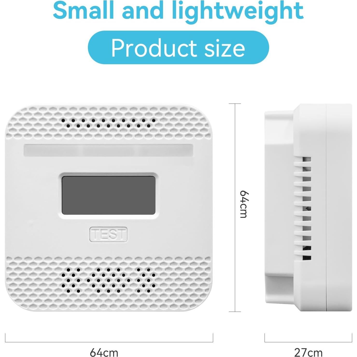 Detector de Monóxido de Carbono HuiDeonne XY-C610 con Pantalla LCD