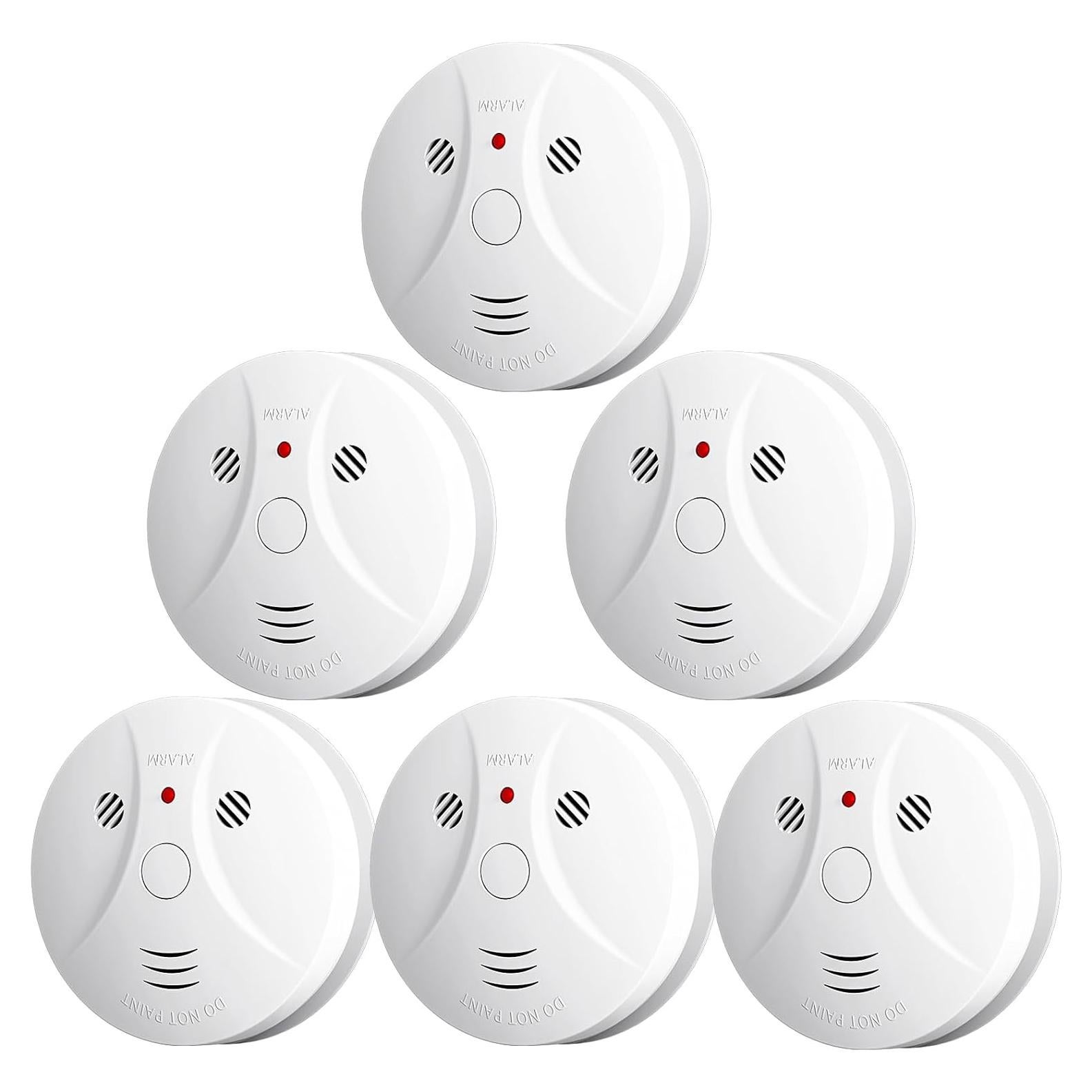 Paquete de 6 Detectores de Humo y Monóxido Lecoolife