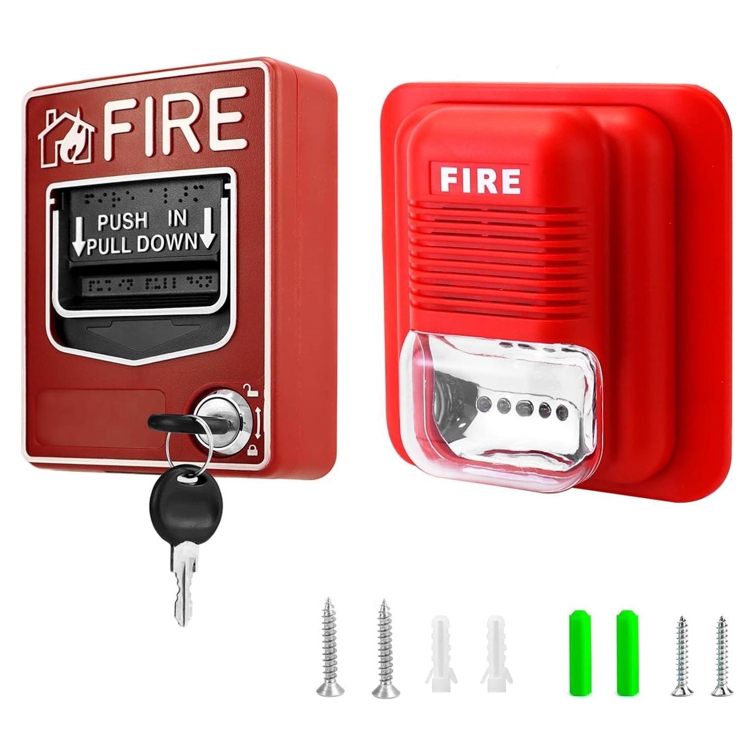 Estación de Alarma de Incendio QWORK Manual Doble Acción 9-24V