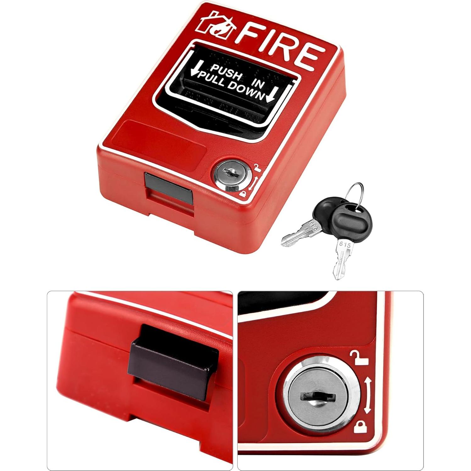 Estación de Alarma de Incendio QWORK Manual Doble Acción 9-24V