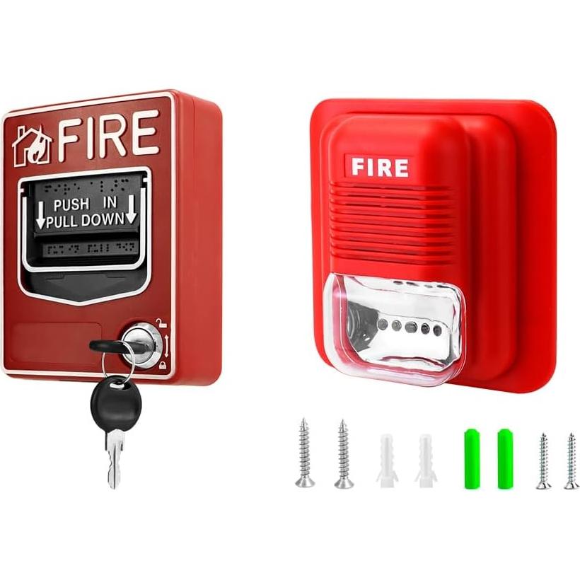 Estación de Alarma de Incendio QWORK Manual Doble Acción 9-24V