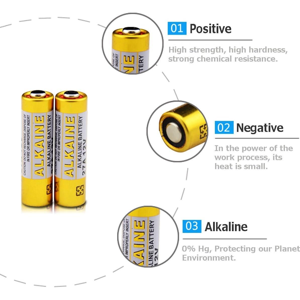 Batería Alcalina LiCB A27 12V - Paquete de 5 Unidades