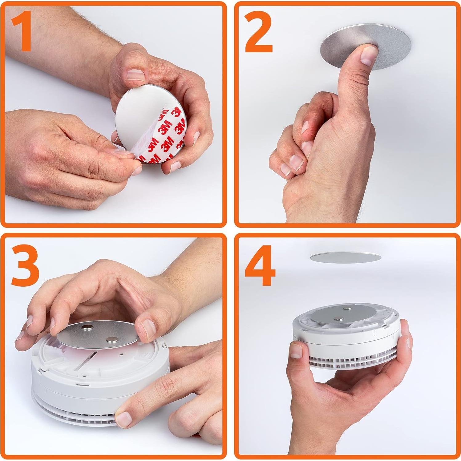 Soporte Magnético Autoadhesivo ECENCE 20pcs para Detectores de Humo