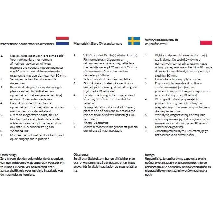 Soporte Magnético Autoadhesivo ECENCE 20pcs para Detectores de Humo