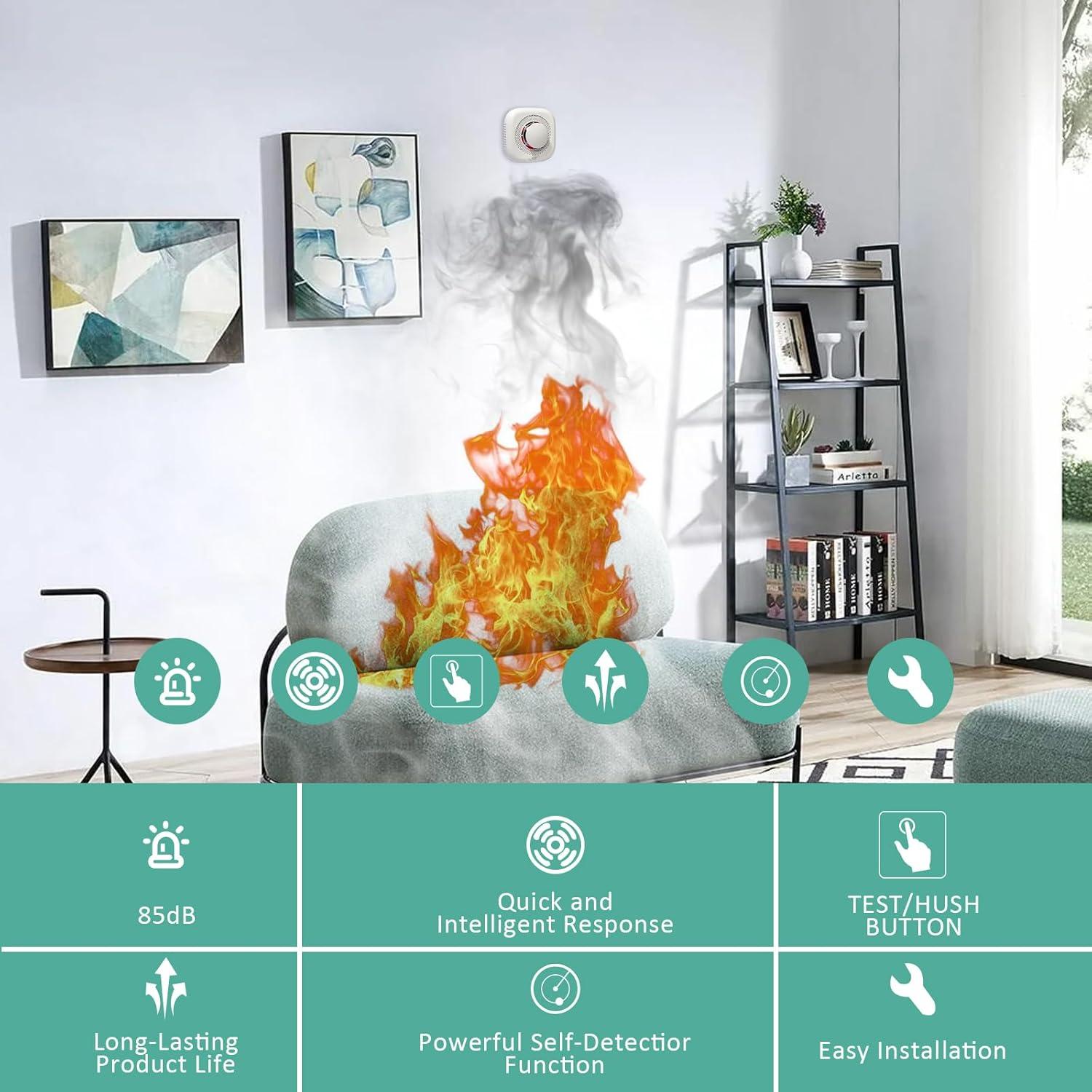 Detector de Humo Óptico Chagasort MY-S05 Batería 99.6g