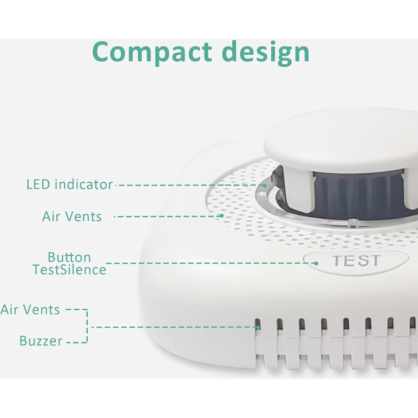 Detector de Humo Óptico Chagasort MY-S05 Batería 99.6g