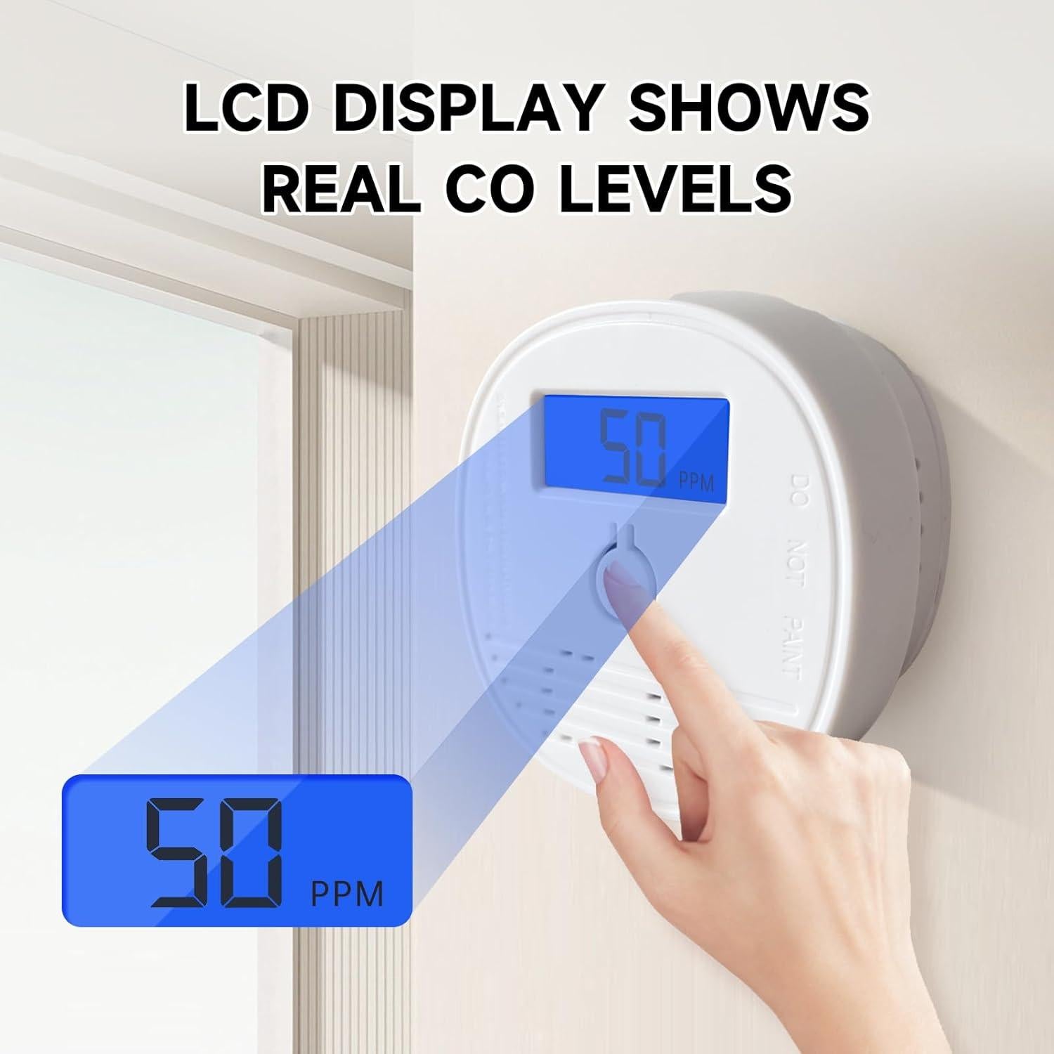 Detector de Monóxido de Carbono Ledronco M1 con Pantalla LCD