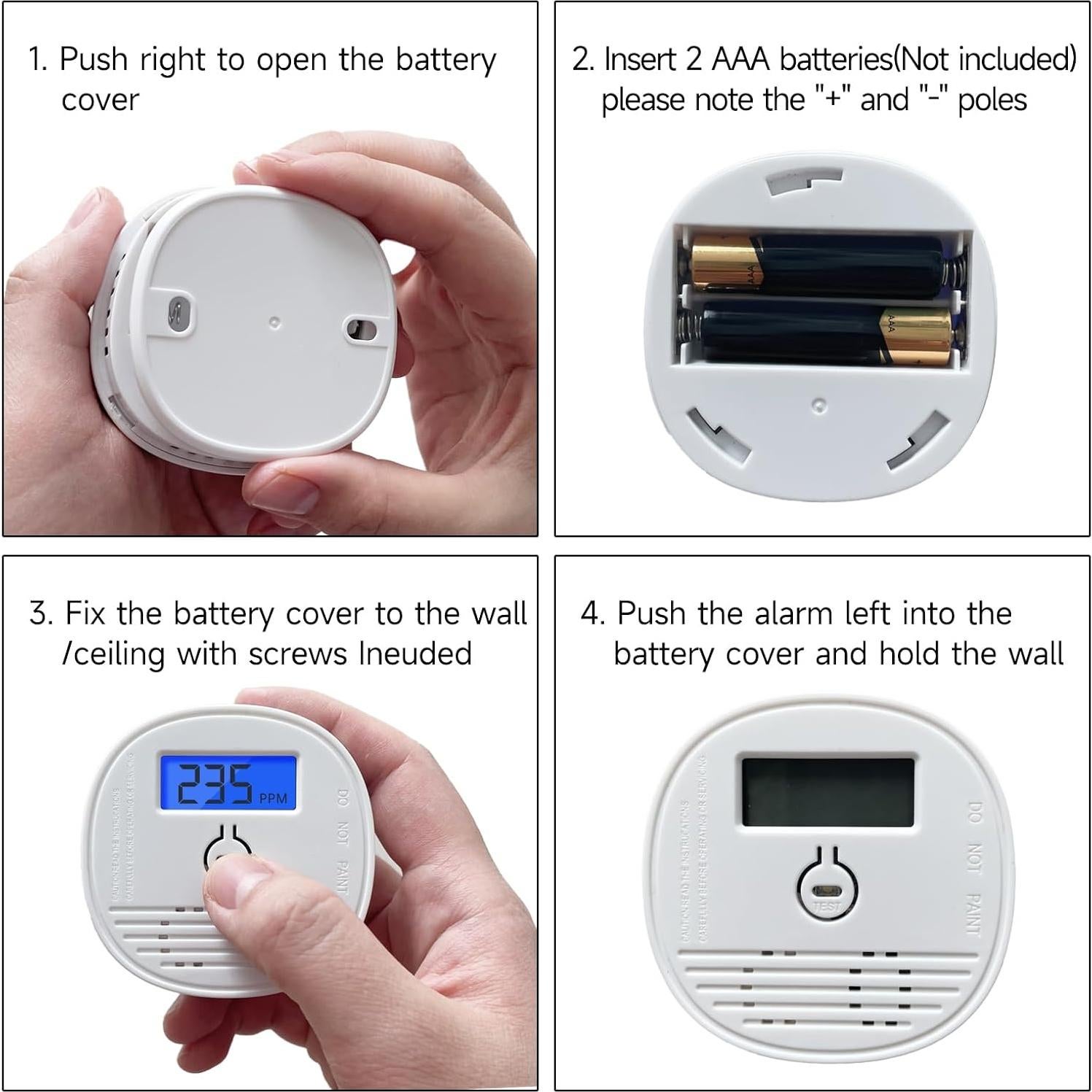 Detector de Monóxido de Carbono Ledronco M1 con Pantalla LCD