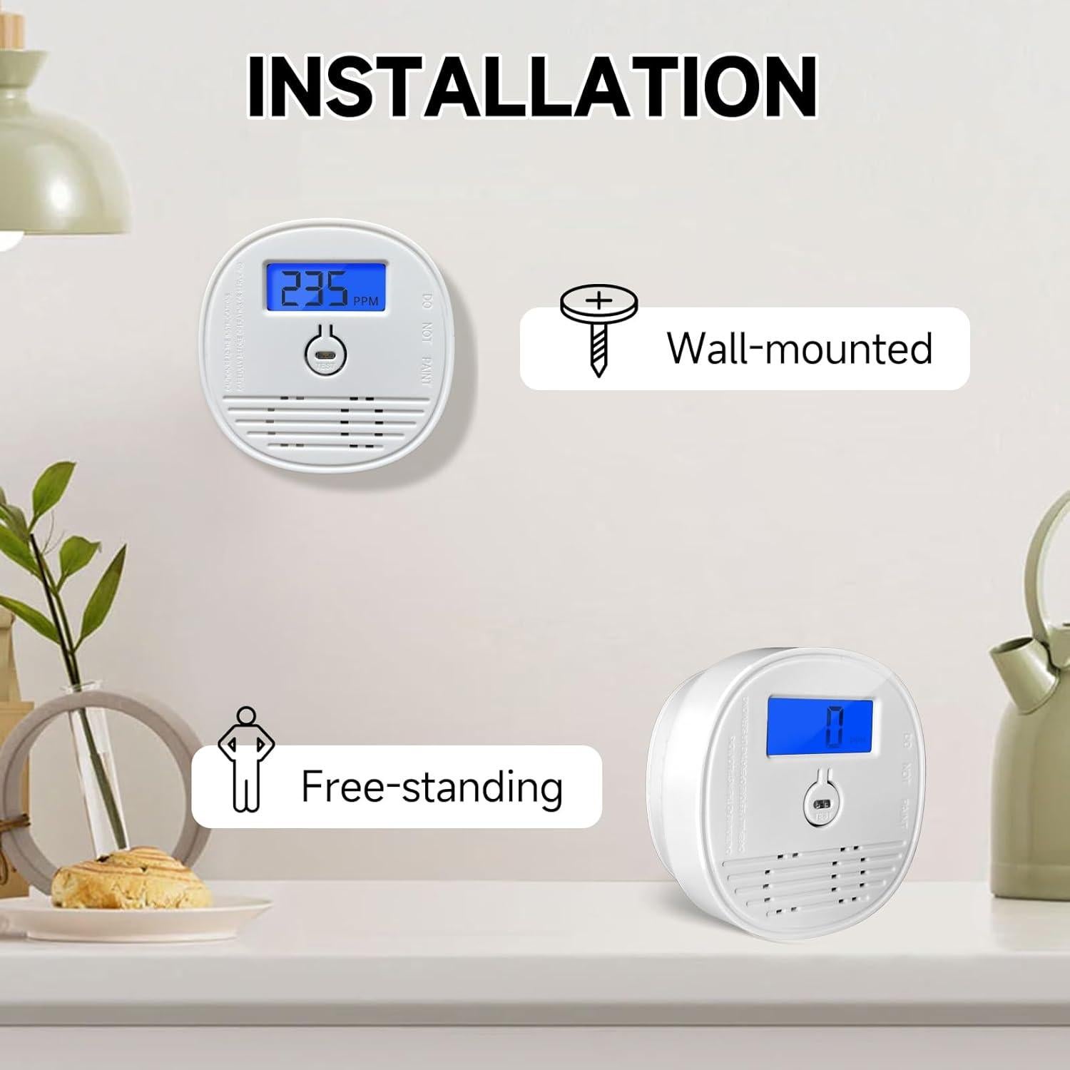 Detector de Monóxido de Carbono Ledronco M1 con Pantalla LCD