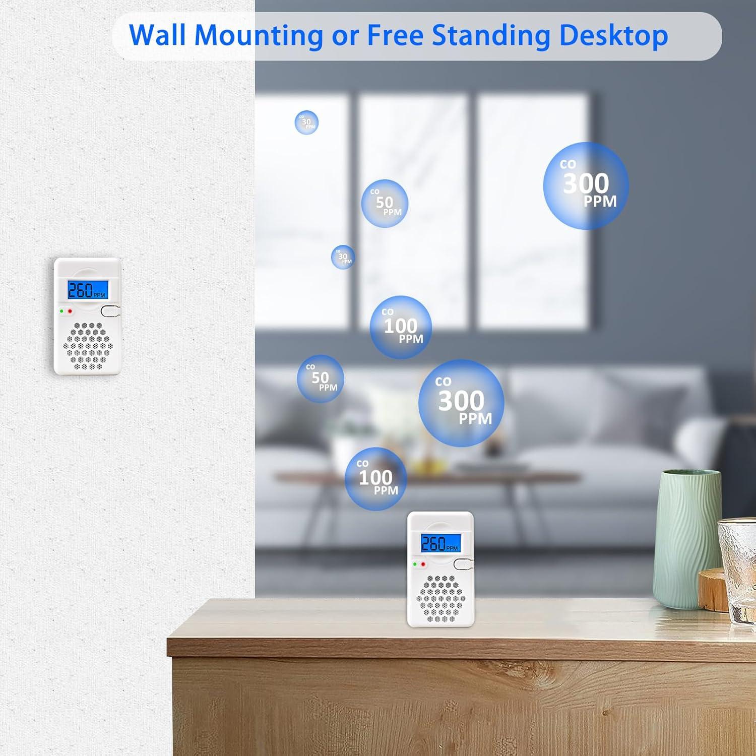 Detector de Monóxido de Carbono Chagasort CDR-817 - 2 Paquetes