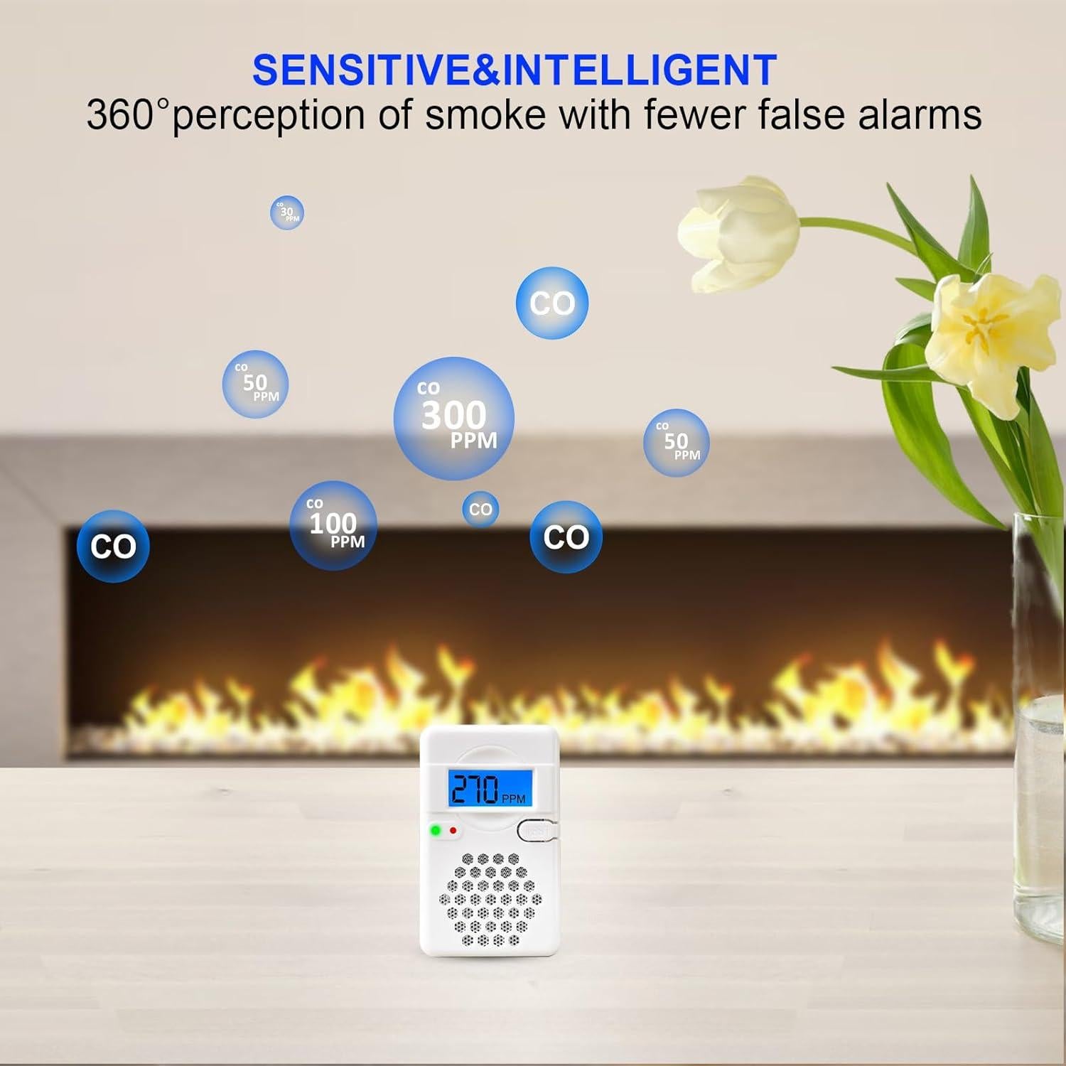 Detector de Monóxido de Carbono Chagasort CDR-817 - 2 Paquetes