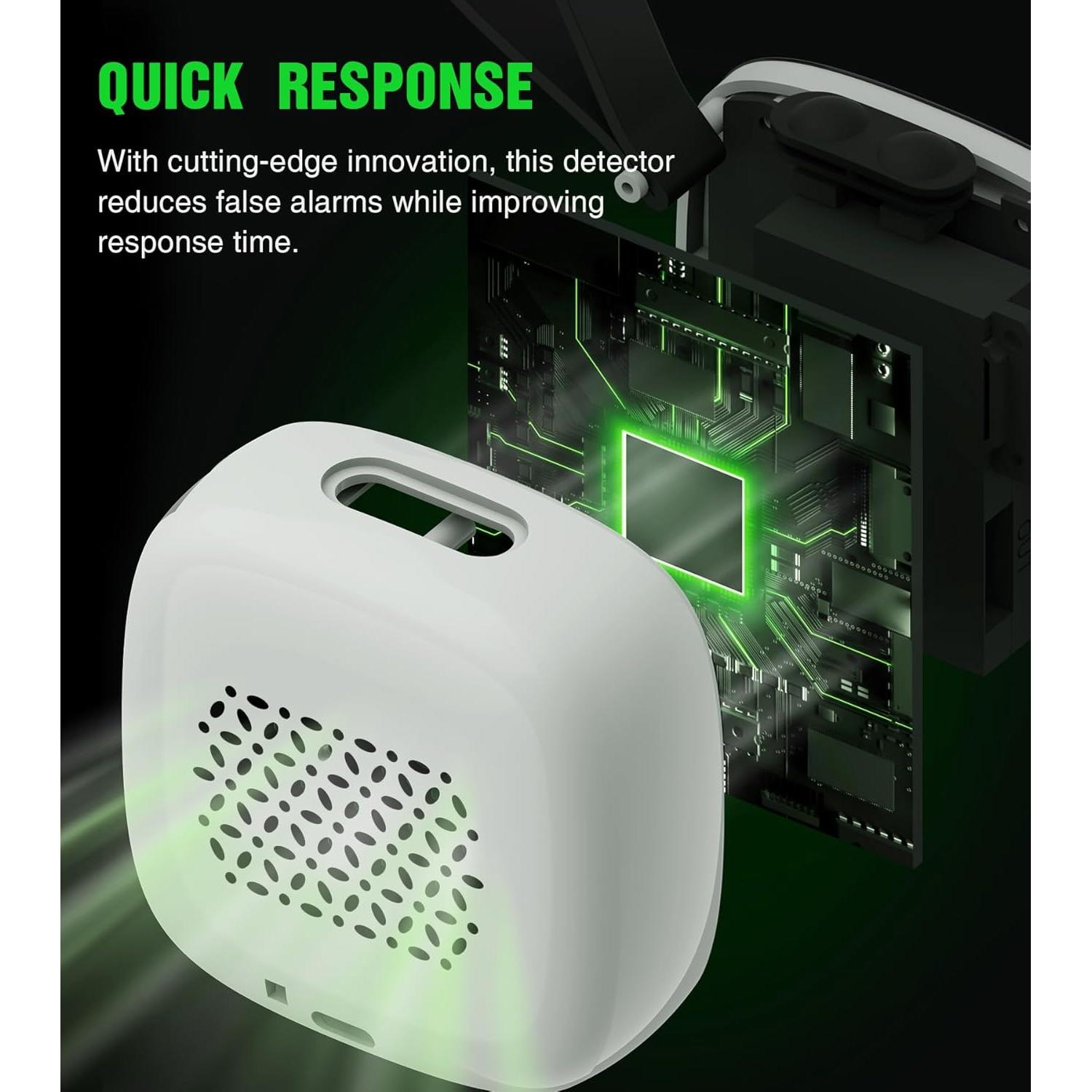 Detector de Monóxido de Carbono REBANDACE 3 en 1 Recargable