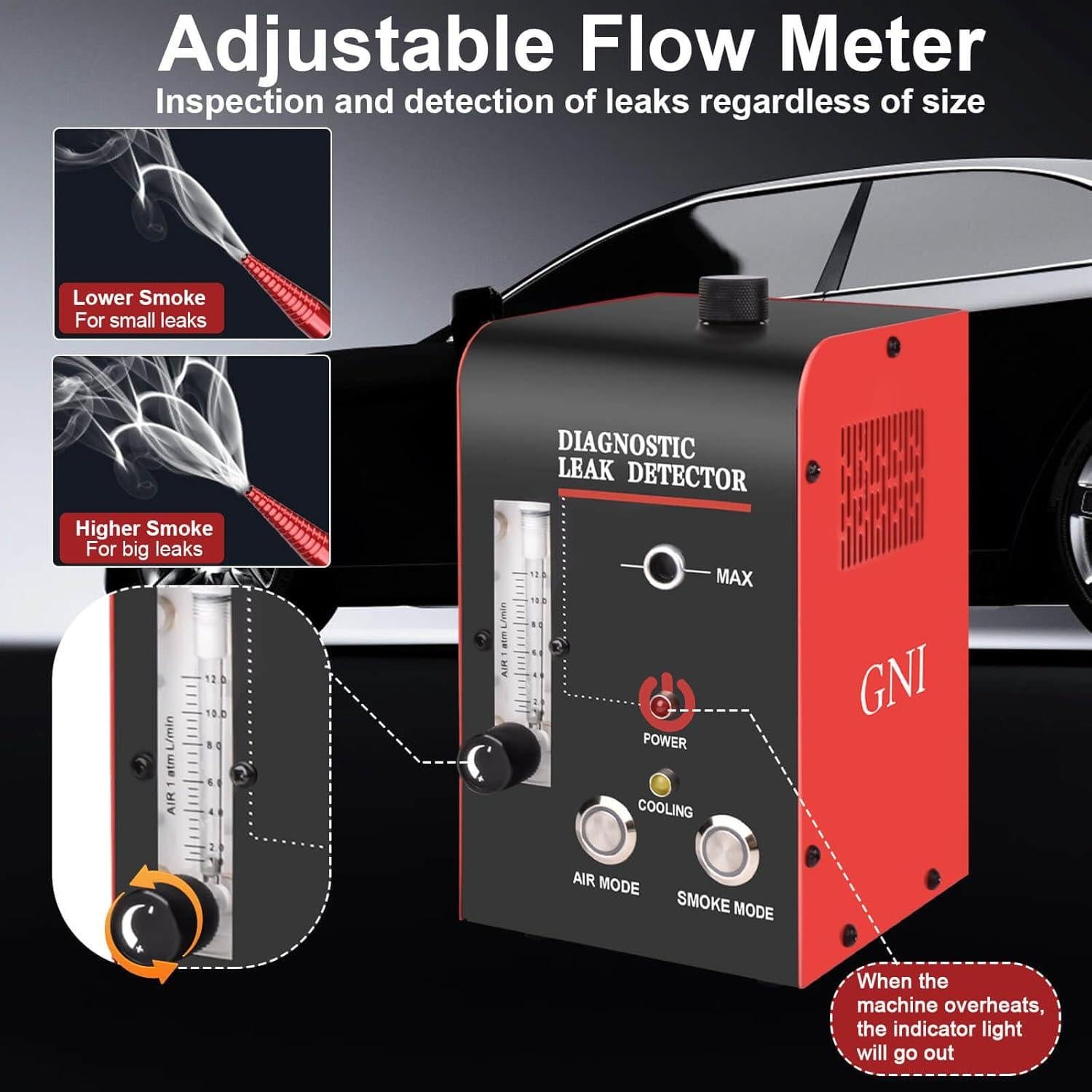 Máquina de Humo GNI para Detección de Fugas Automotriz 12V