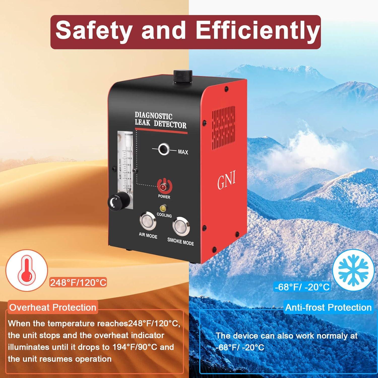 Máquina de Humo GNI para Detección de Fugas Automotriz 12V