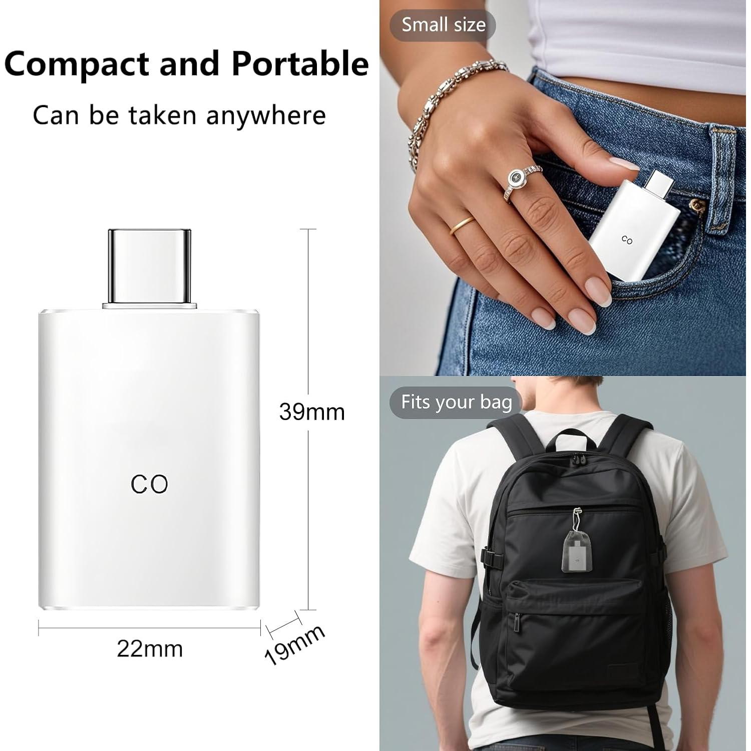 Detector de Monóxido de Carbono WuayMiy CO01 Portátil USB