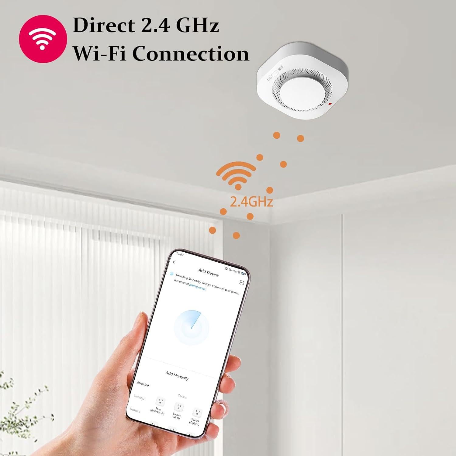 Detector de Humo Inteligente Woqucute Wi-Fi 4 Unidades
