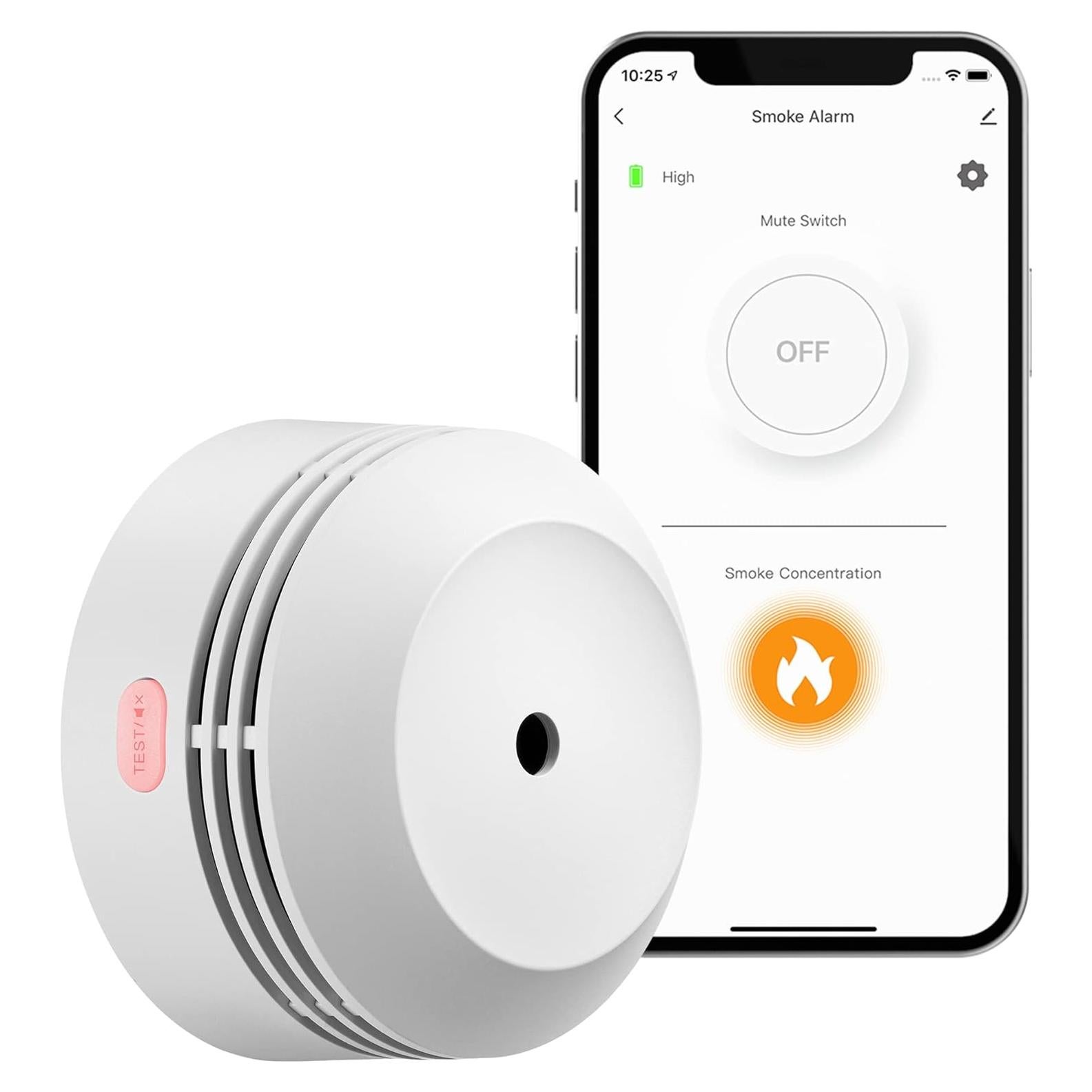 Detector de Humo Wi-Fi AEGISLINK S-WF240, Alarma Inteligente 1-Pack
