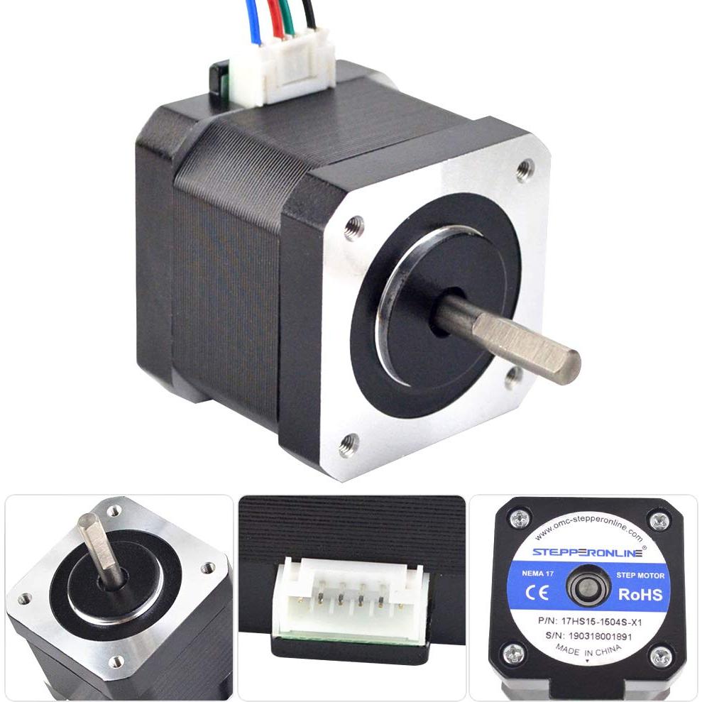 Motor Paso a Paso Nema 17 1.5A 0.45kg para CNC/Impresora 3D
