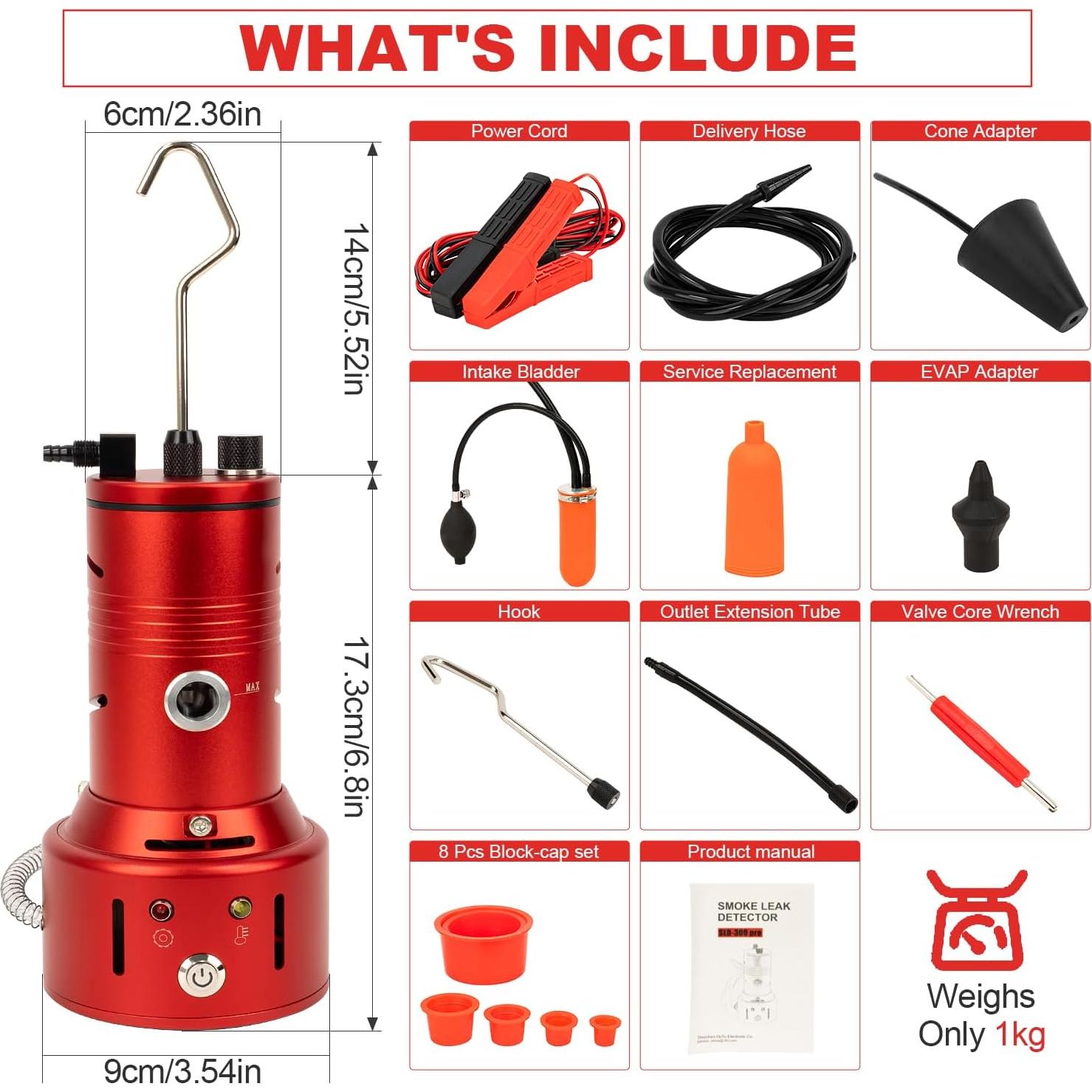 Probador de Fugas de Humo FENNICA SLD-300 PRO 12V DC