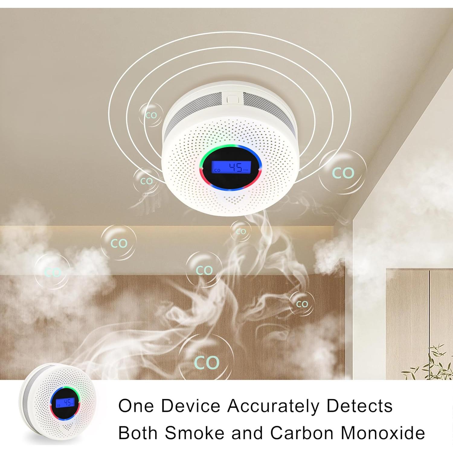 Detector de Humo y Monóxido de Carbono Kesymo 10 Años
